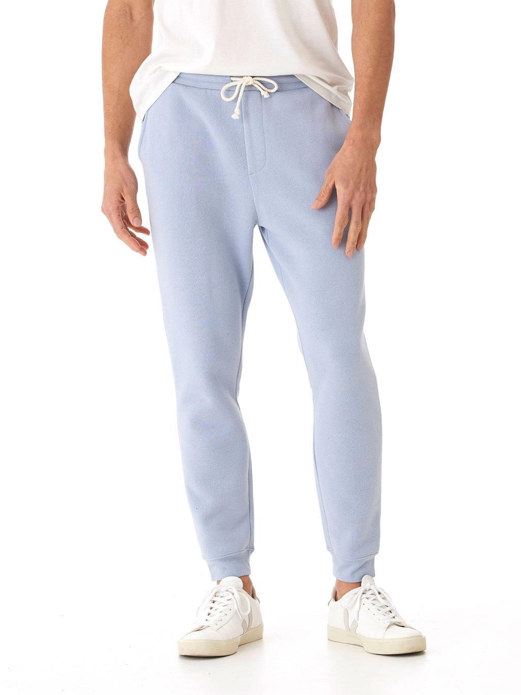 Men's Core Triblend Fleece Joggers in Heathered Light Blue