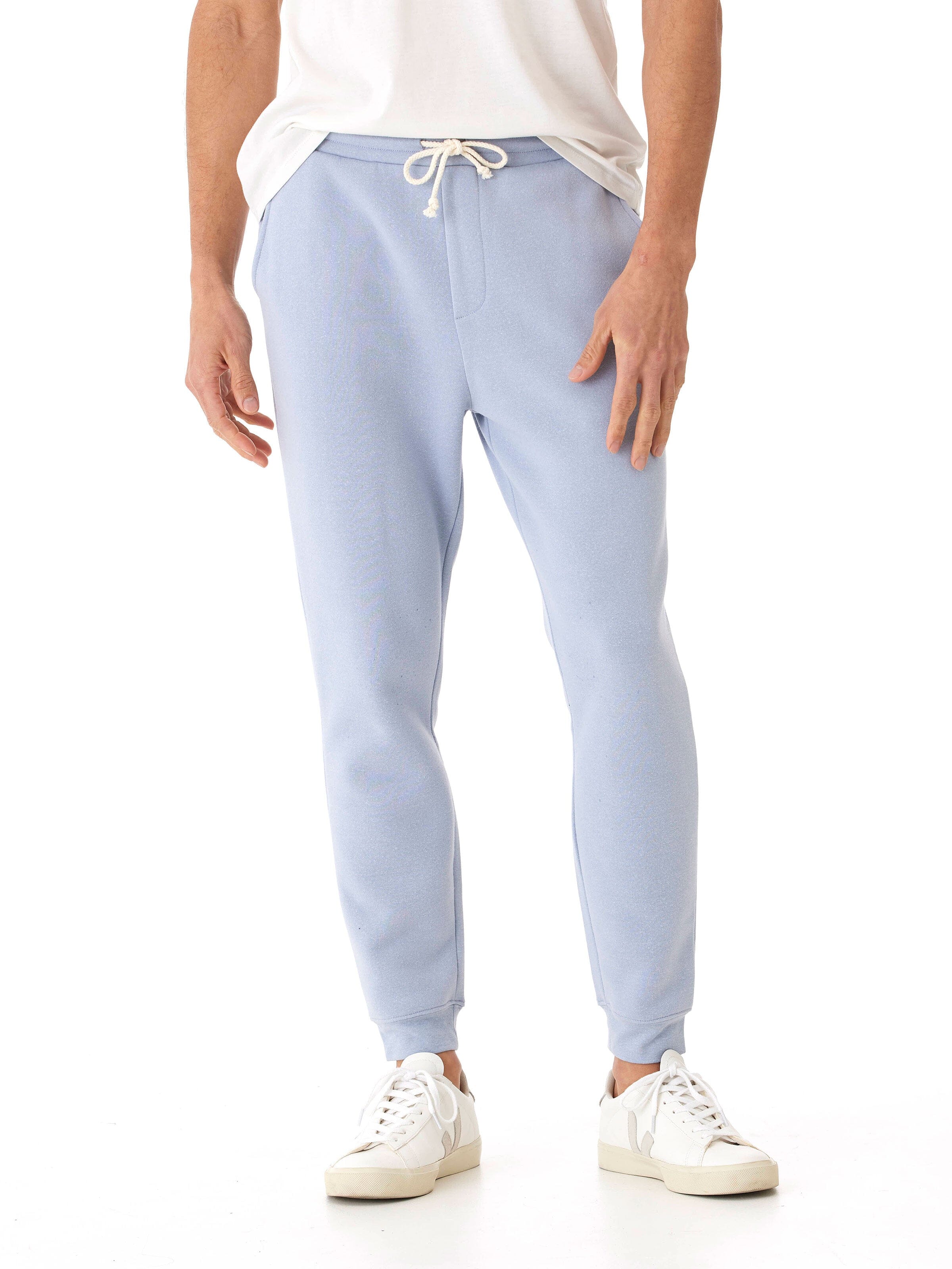 Men's Core Triblend Fleece Joggers in Heathered Light Blue