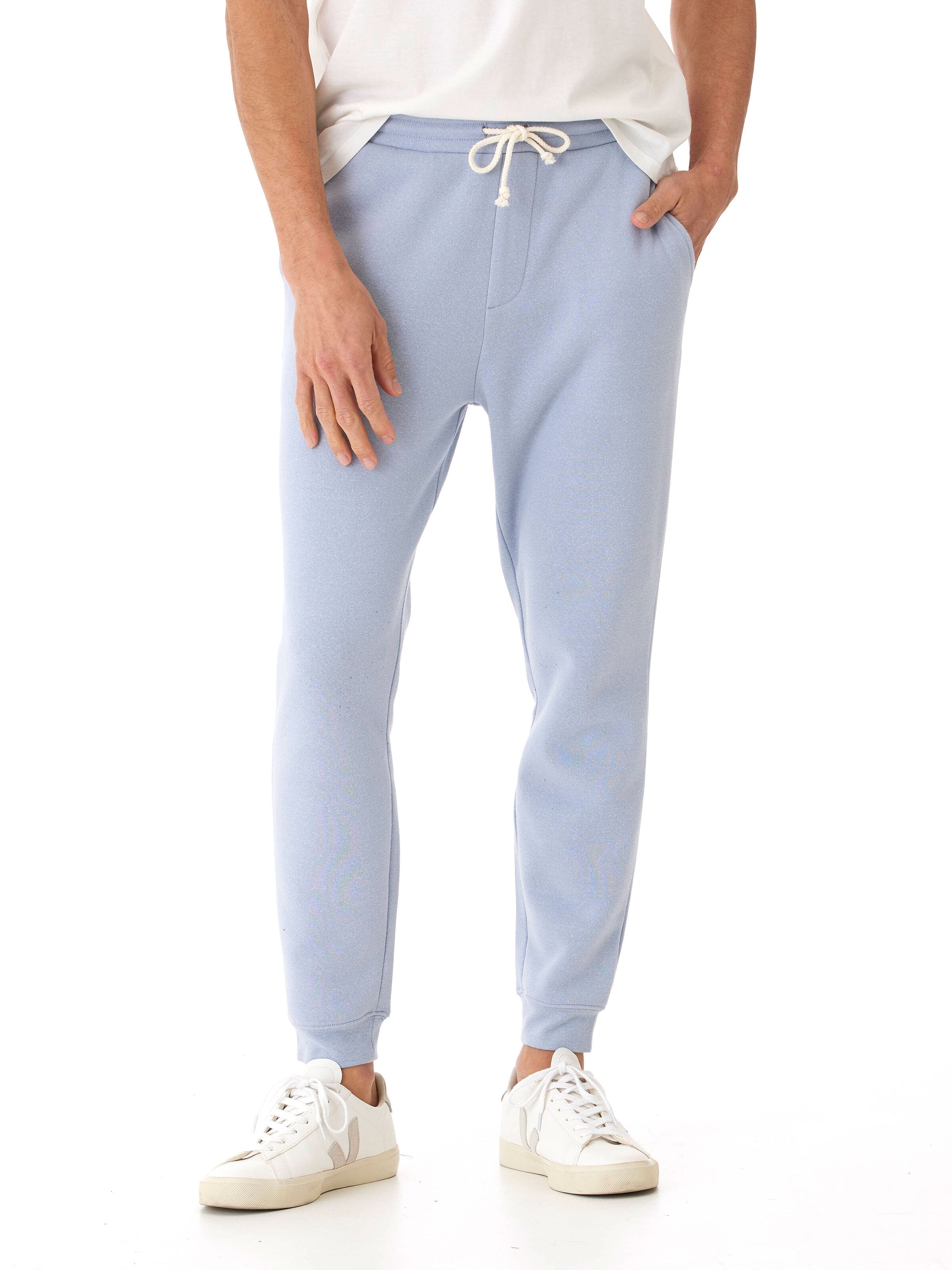 Men's Core Triblend Fleece Joggers in Heathered Light Blue