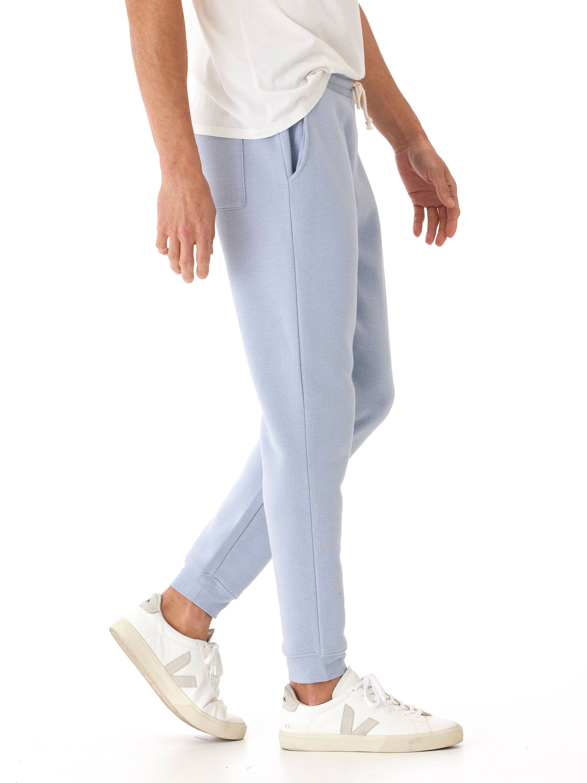 Men's Core Triblend Fleece Joggers in Heathered Light Blue
