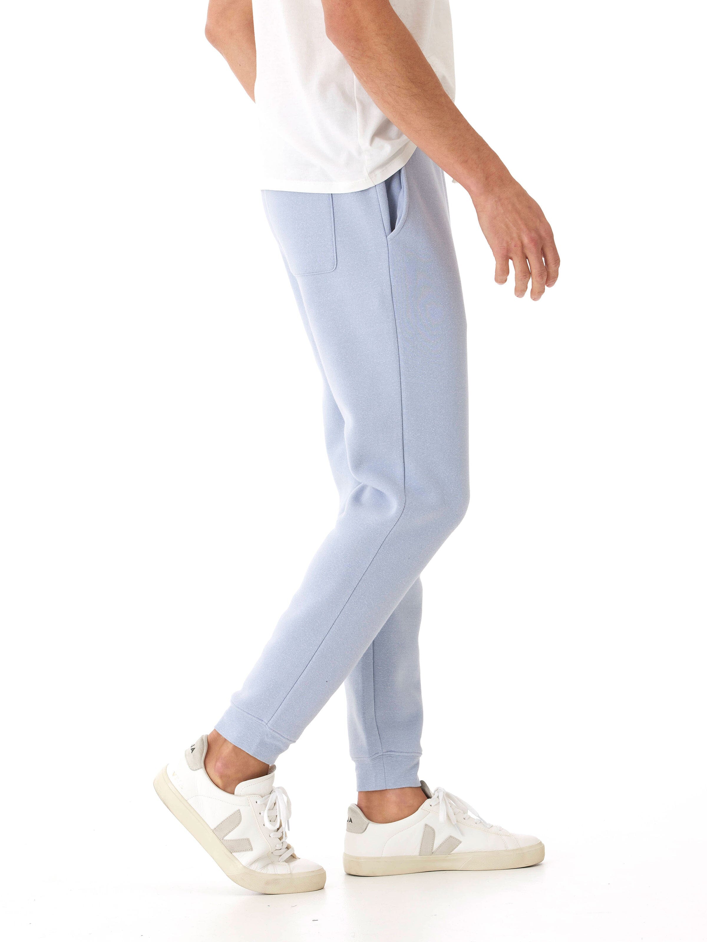 Men's Core Triblend Fleece Joggers in Heathered Light Blue