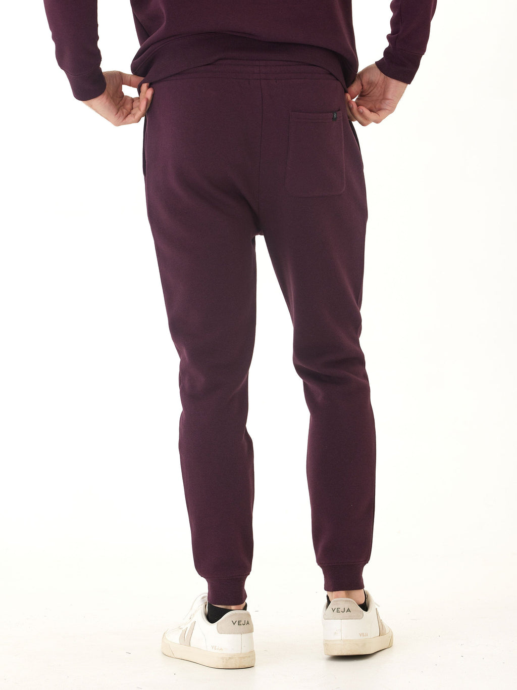 Men's Core Triblend Fleece Jogger Slim Fit Casual Pants Burgundy