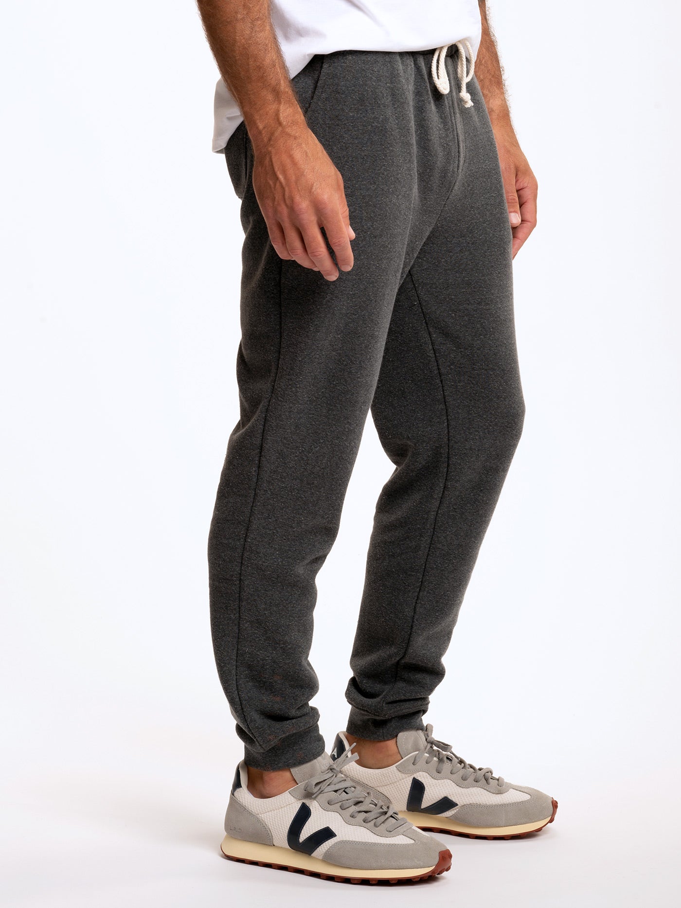 Men's Triblend Fleece Jogger in Charcoal Grey