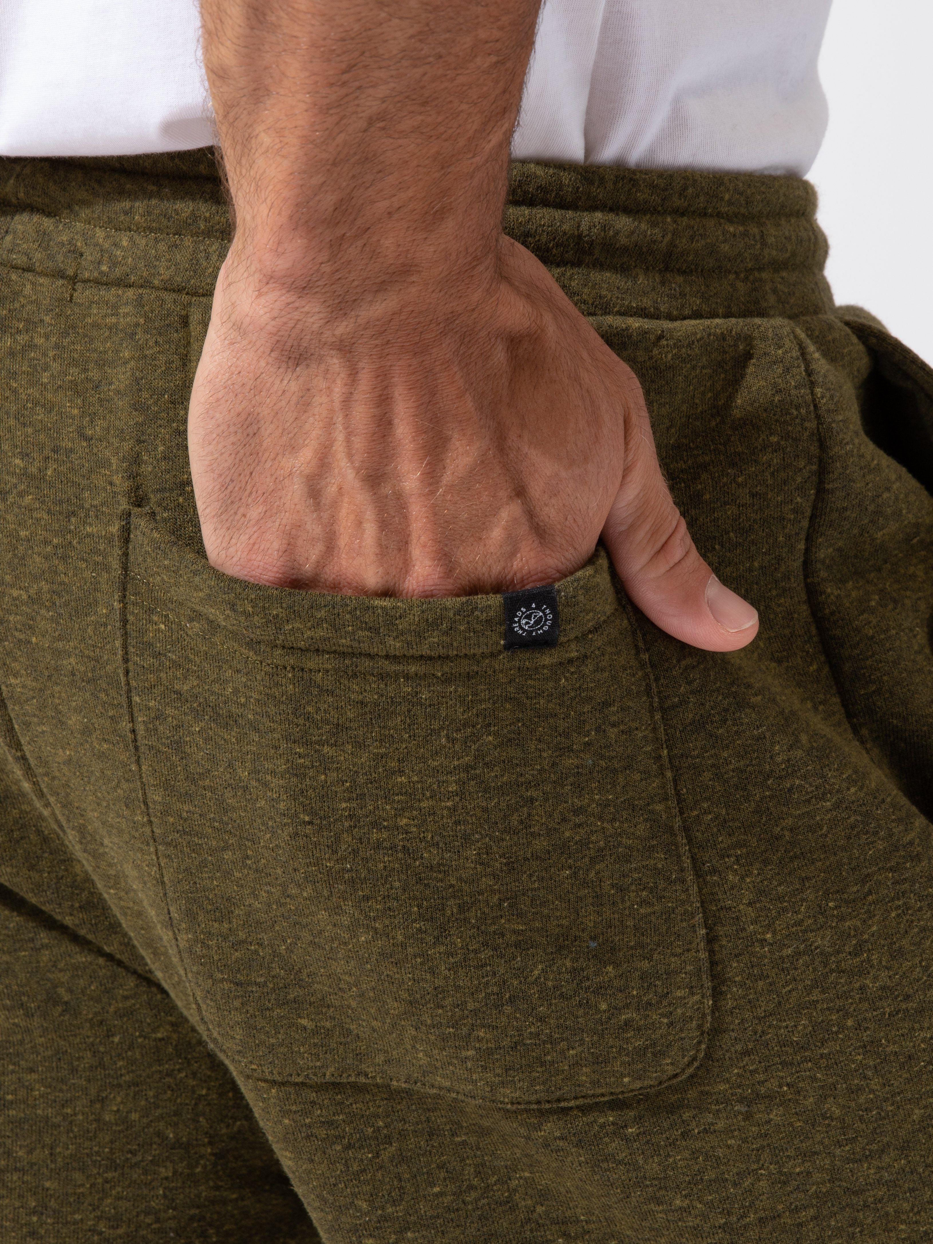Men's Triblend Fleece Jogger Relaxed Fit Sporty Loungewear
