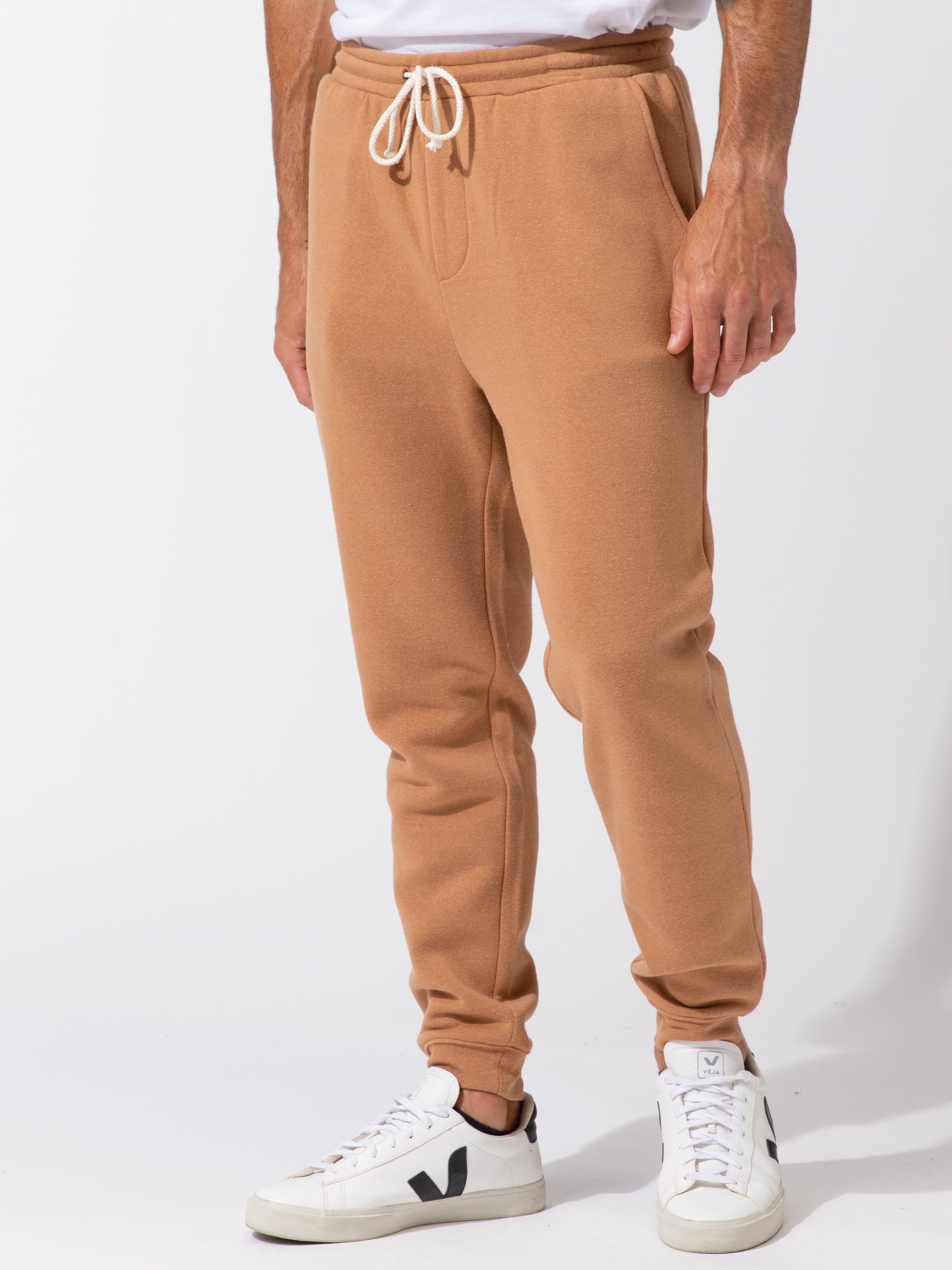 Men's Triblend Fleece Jogger Relaxed Fit Sporty Loungewear