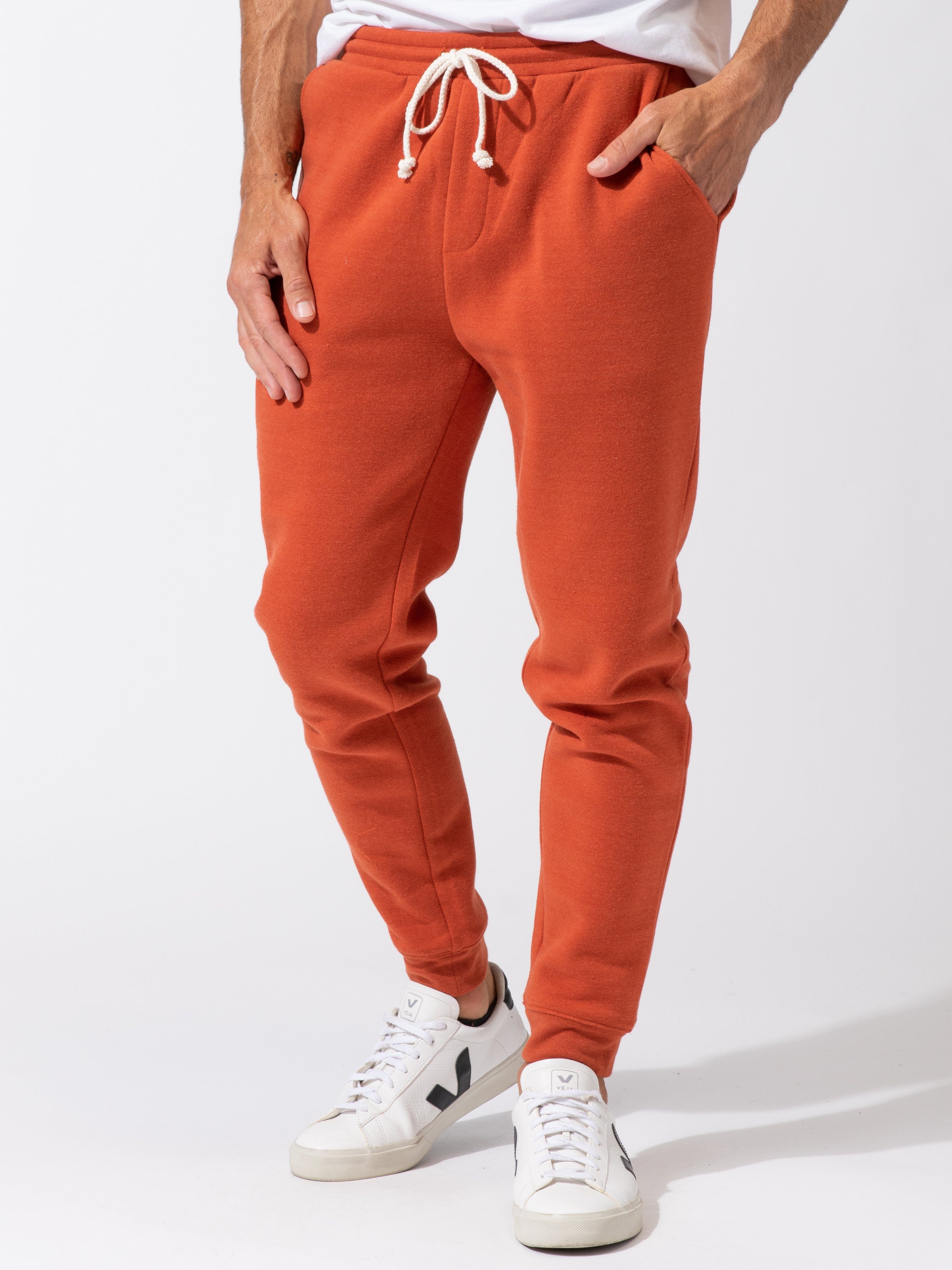 Men's Triblend Fleece Jogger: Relaxed Fit Ankle Length Sweatpants
