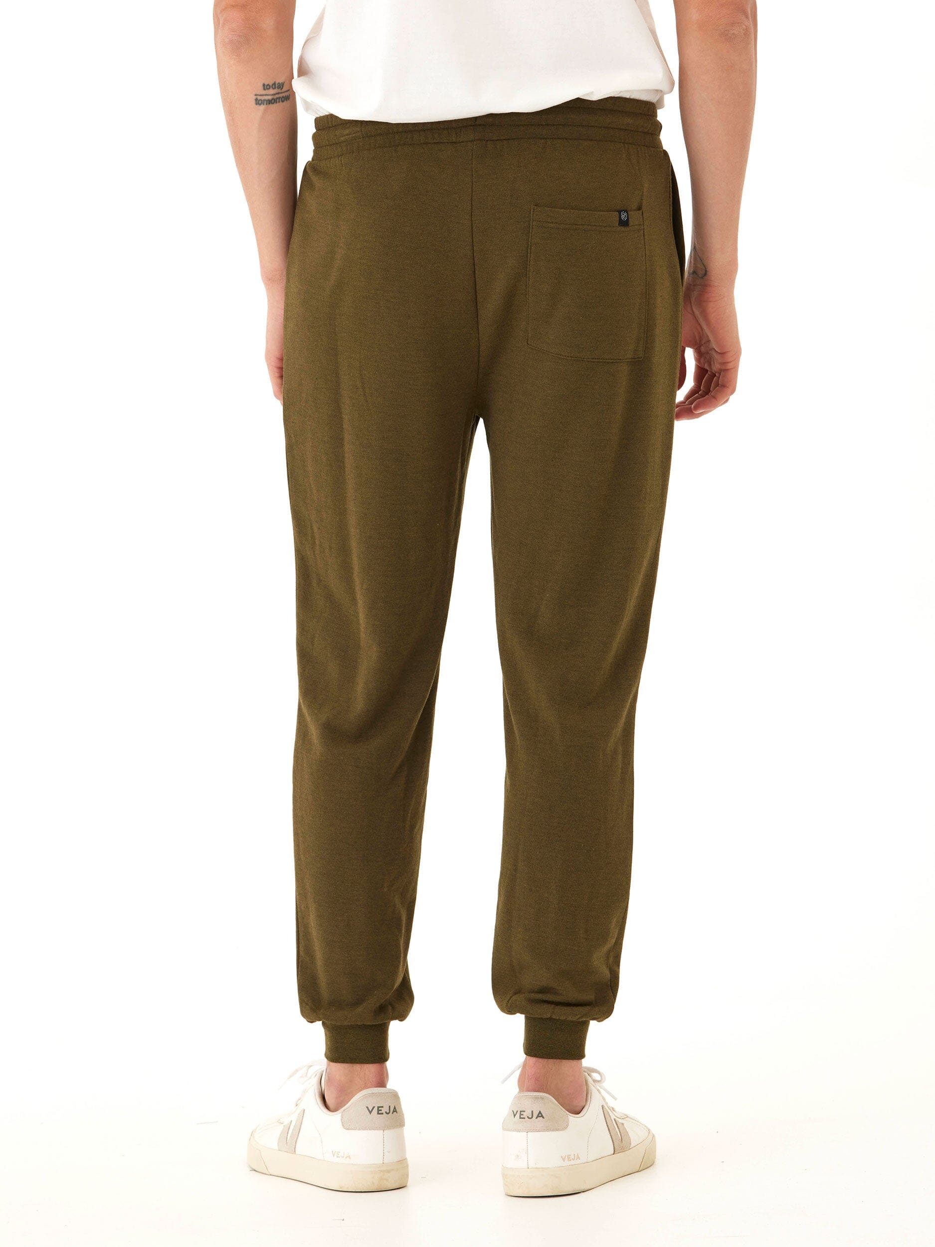 Men's Core Feather Fleece Joggers in Olive Green - Athletic Knit