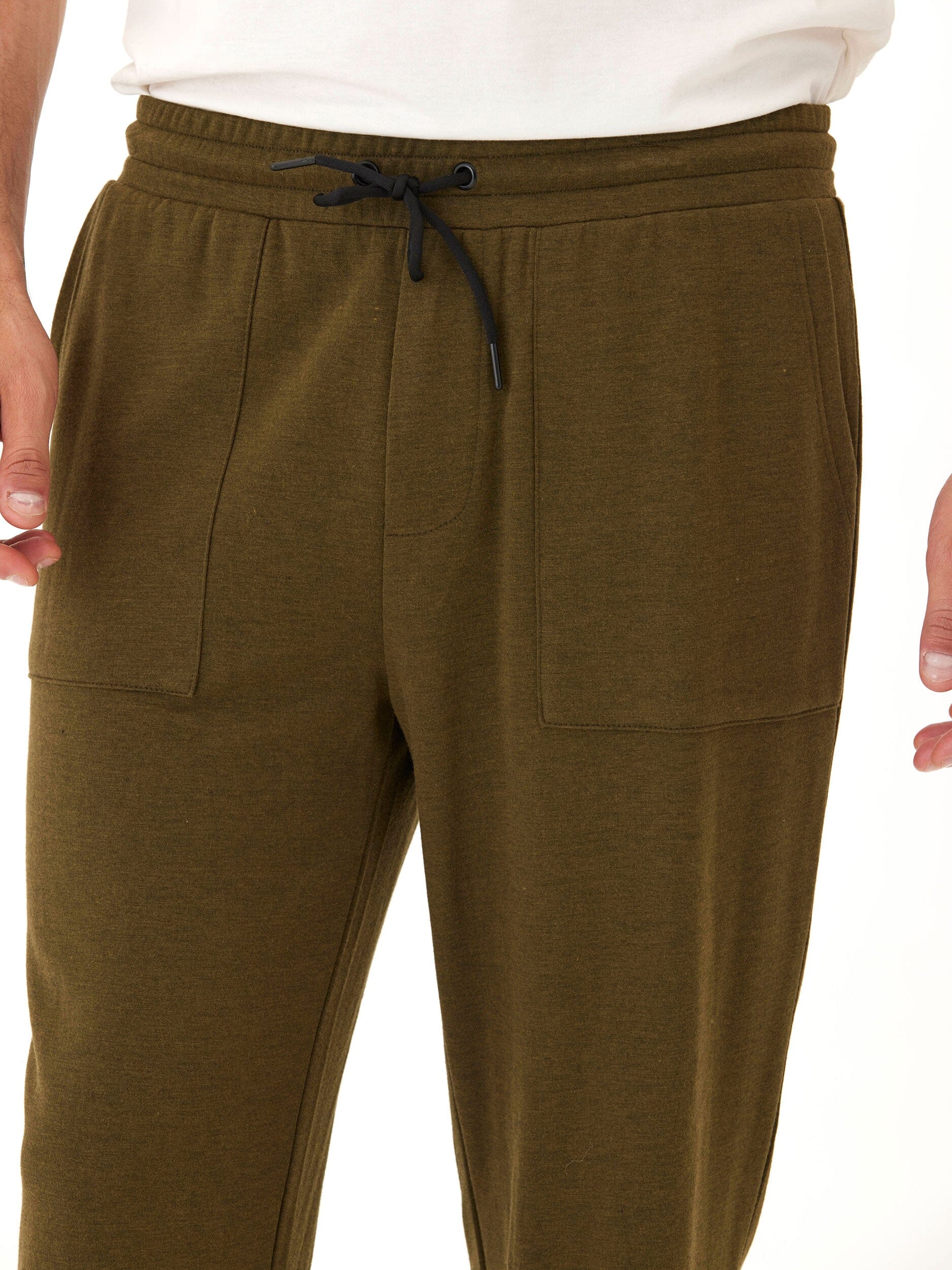 Men's Core Feather Fleece Joggers in Olive Green - Athletic Knit