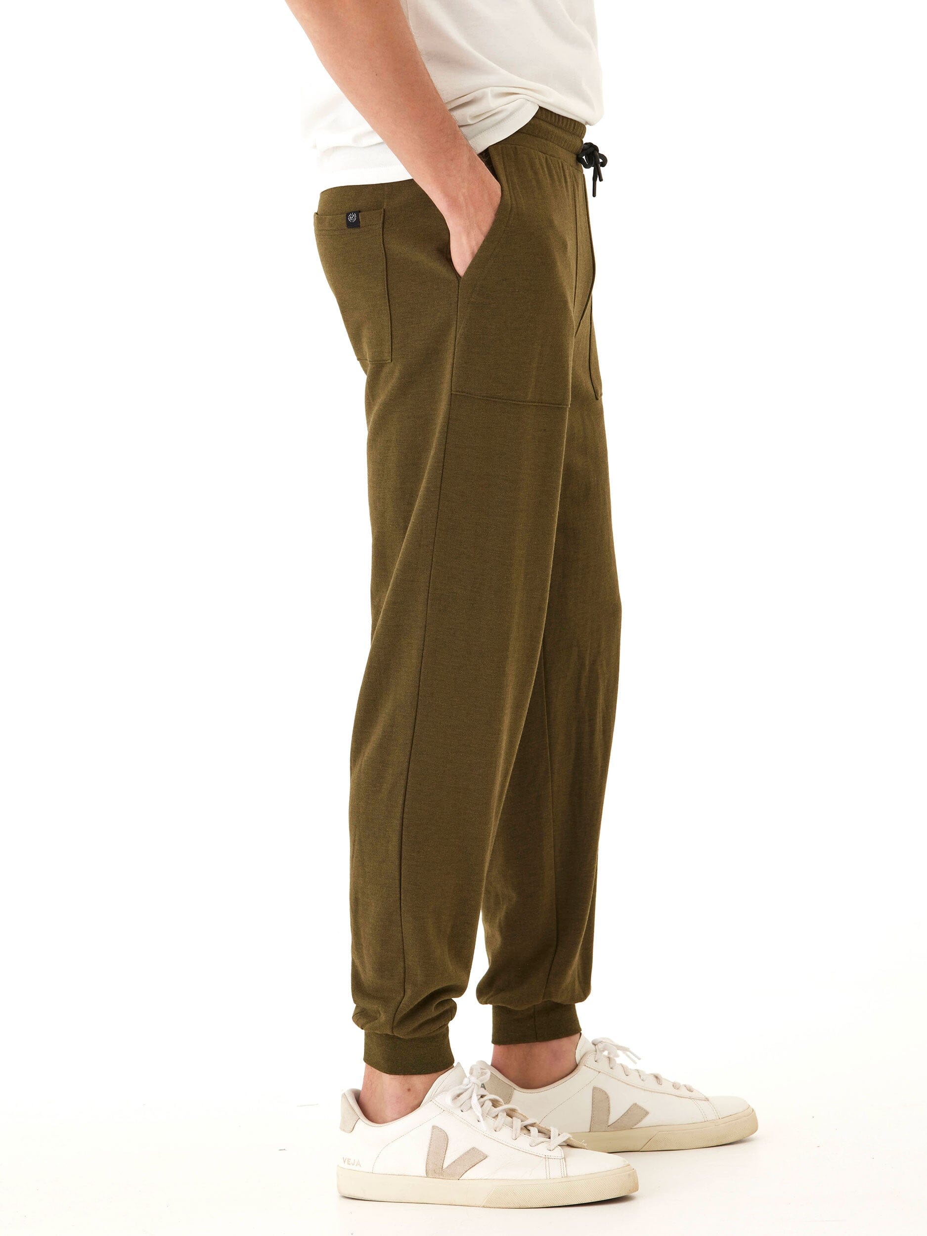 Men's Core Feather Fleece Joggers in Olive Green - Athletic Knit