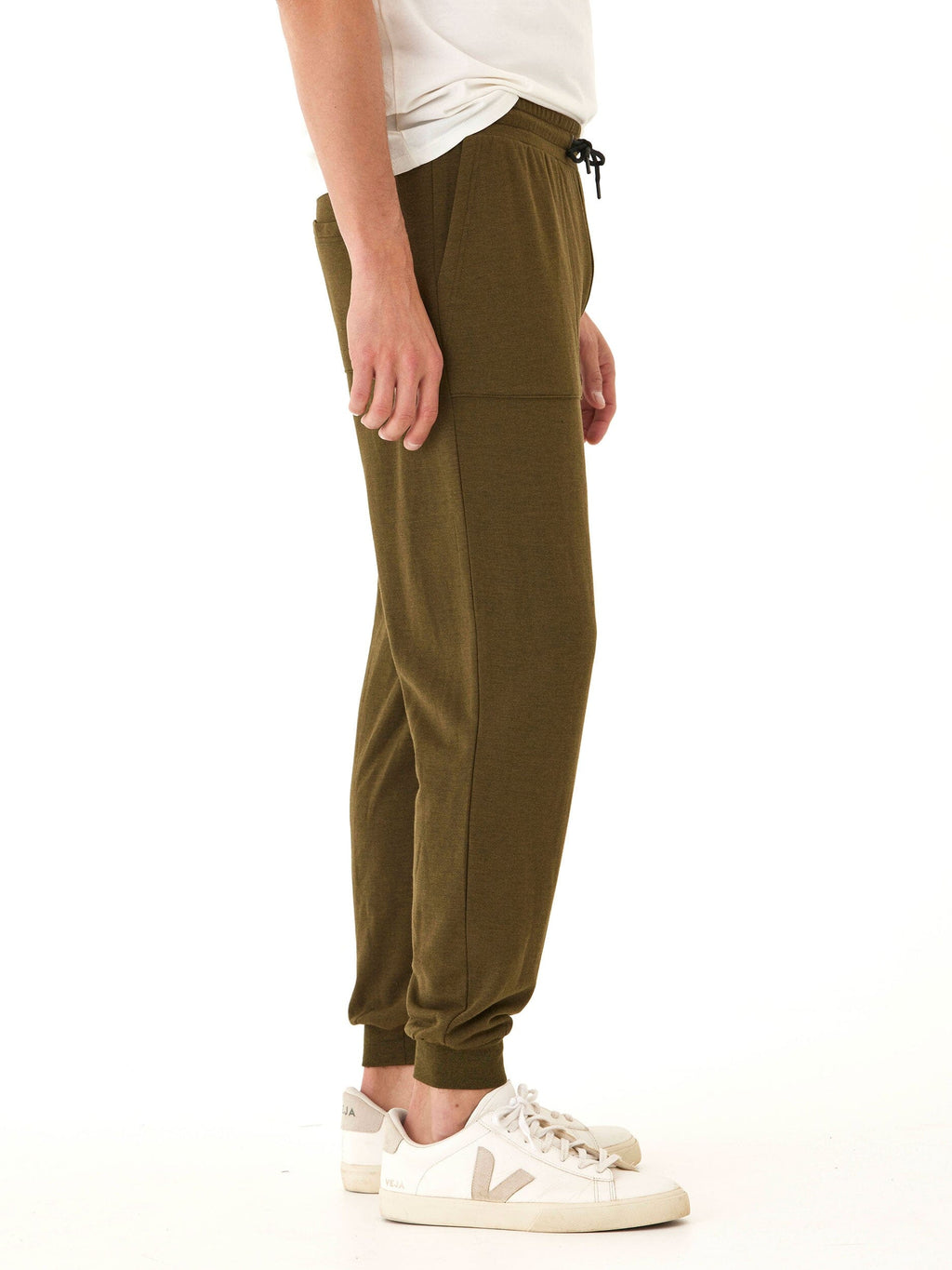 Men's Core Feather Fleece Joggers in Olive Green - Athletic Knit