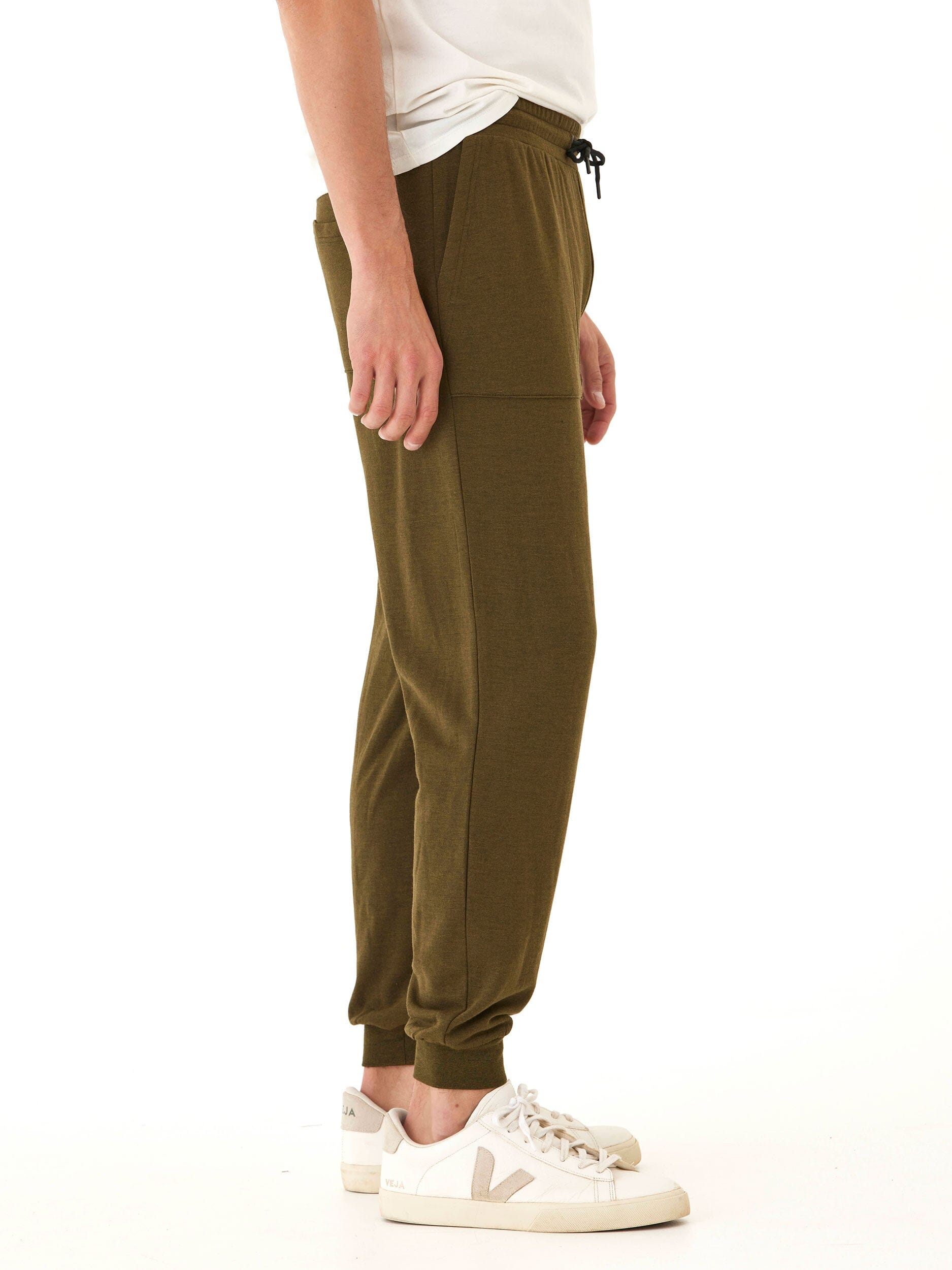 Men's Core Feather Fleece Joggers in Olive Green - Athletic Knit