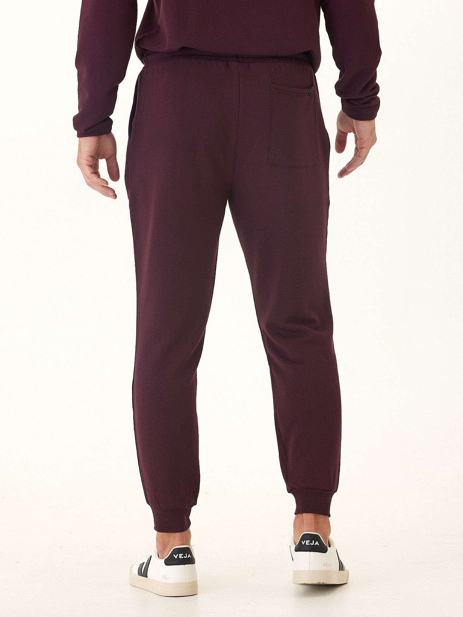 Men's Core Feather Fleece Jogger - Burgundy Athletic Lounge Pants
