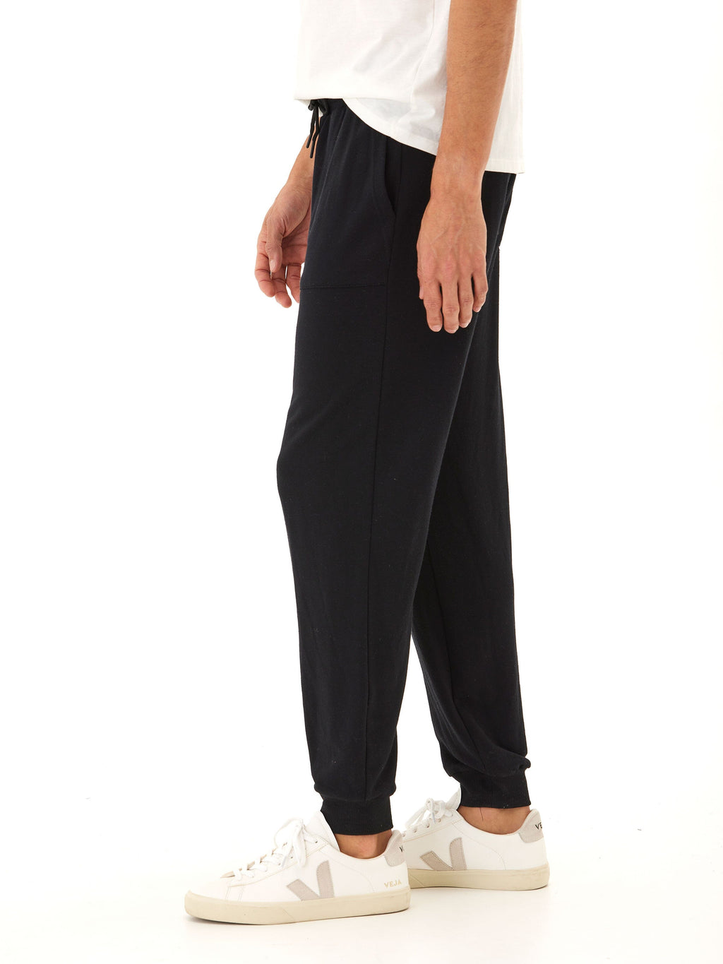 Pierce Men's French Terry Joggers in Black - Minimalist Knit Pants