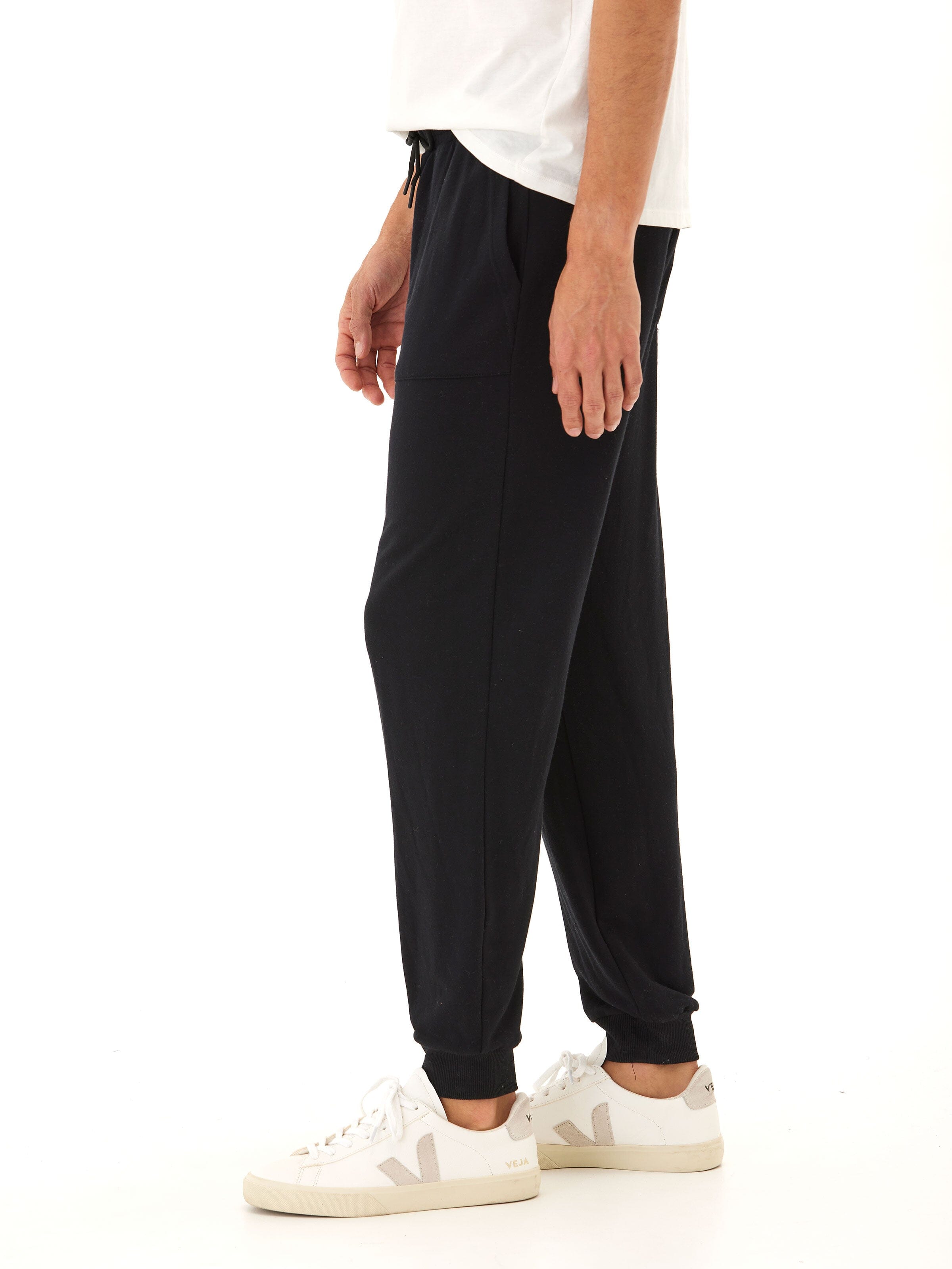 Pierce Men's French Terry Joggers in Black - Minimalist Knit Pants