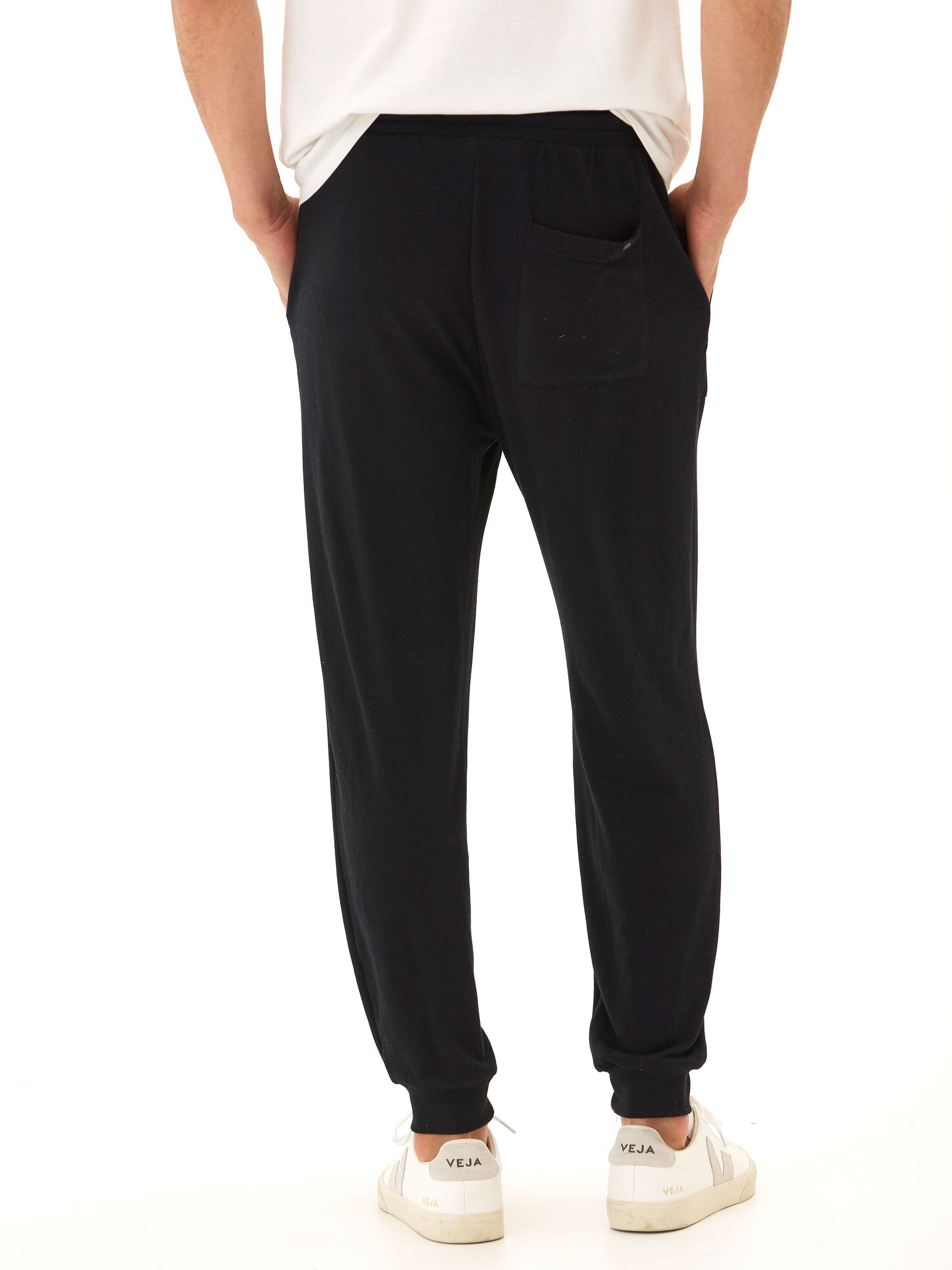 Pierce Men's French Terry Joggers in Black - Minimalist Knit Pants