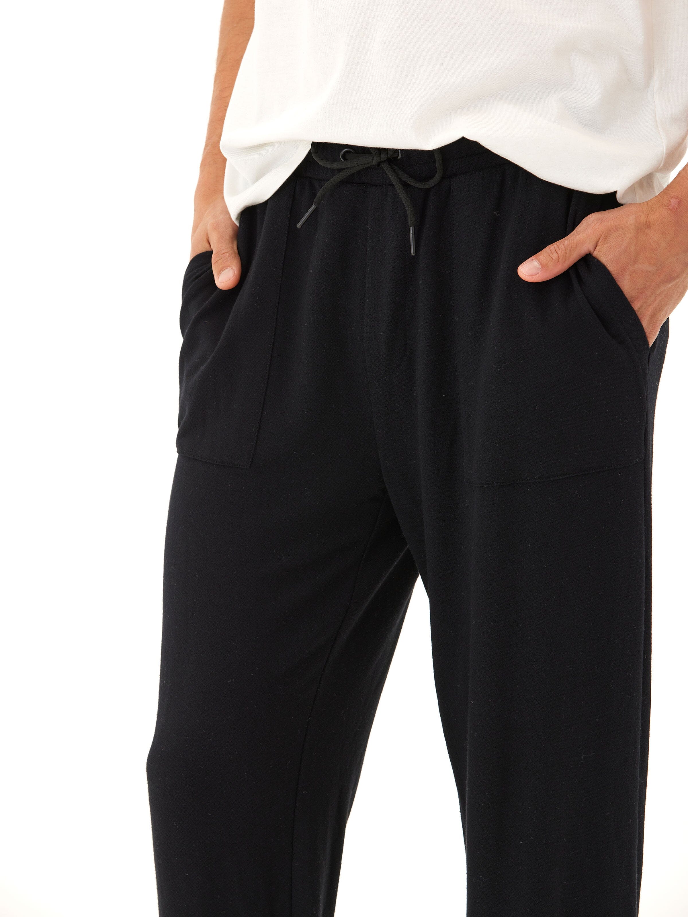 Pierce Men's French Terry Joggers in Black - Minimalist Knit Pants