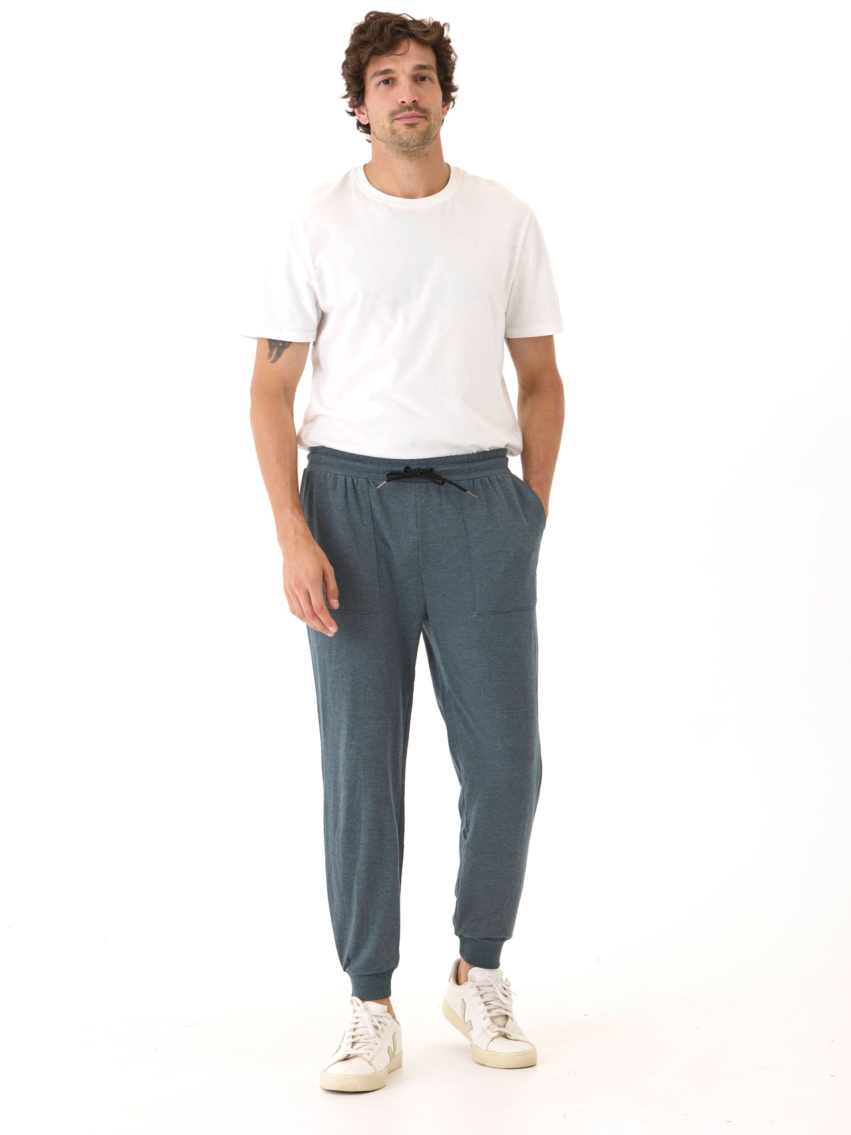 Pierce French Terry Men's Joggers - Relaxed Fit Lounge Pants