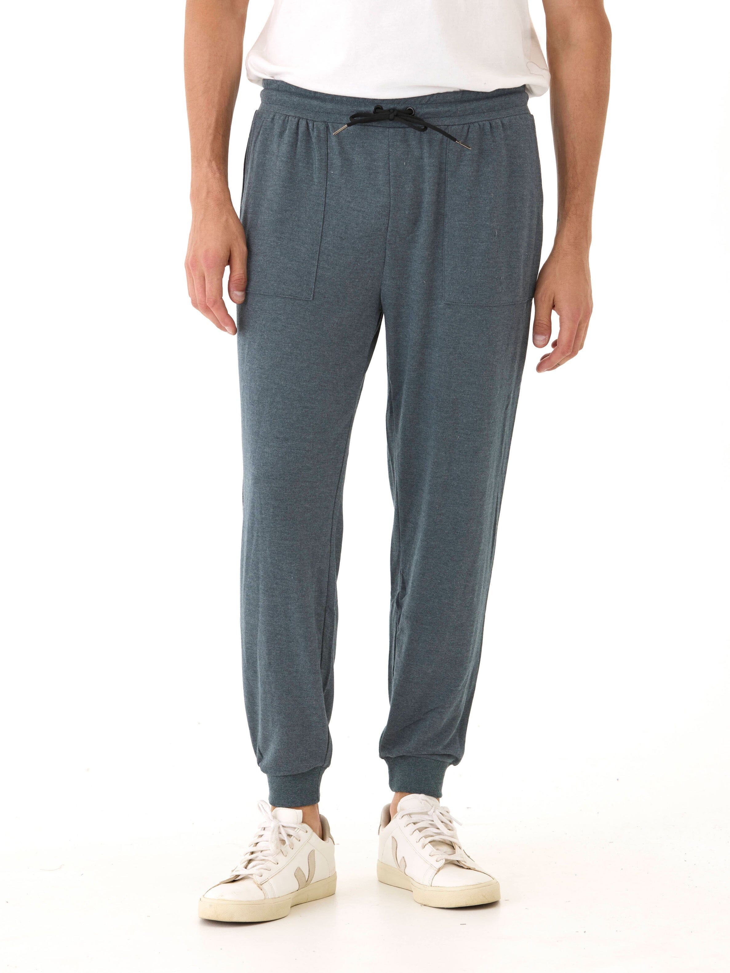 Men's Pierce French Terry Joggers in muted teal featuring a tapered leg and relaxed fit.