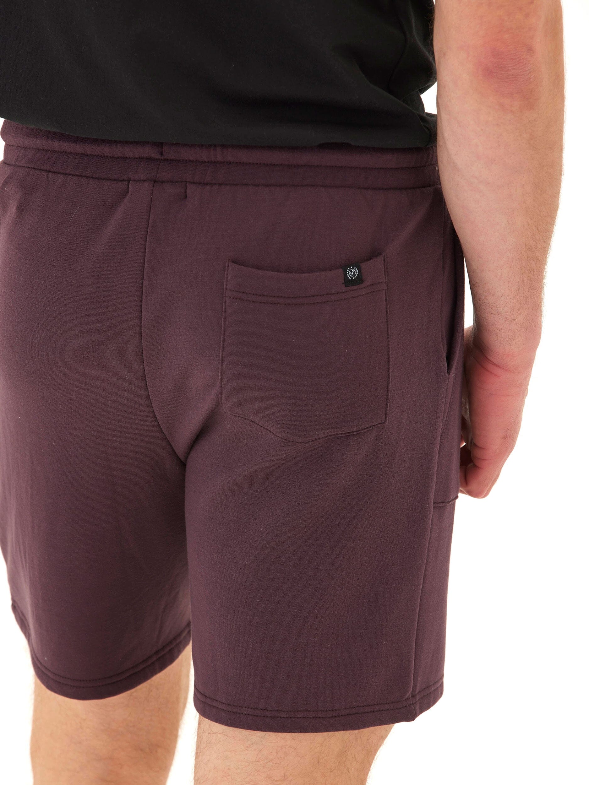 Men's Core Feather Fleece Short - Burgundy & Dark Purple