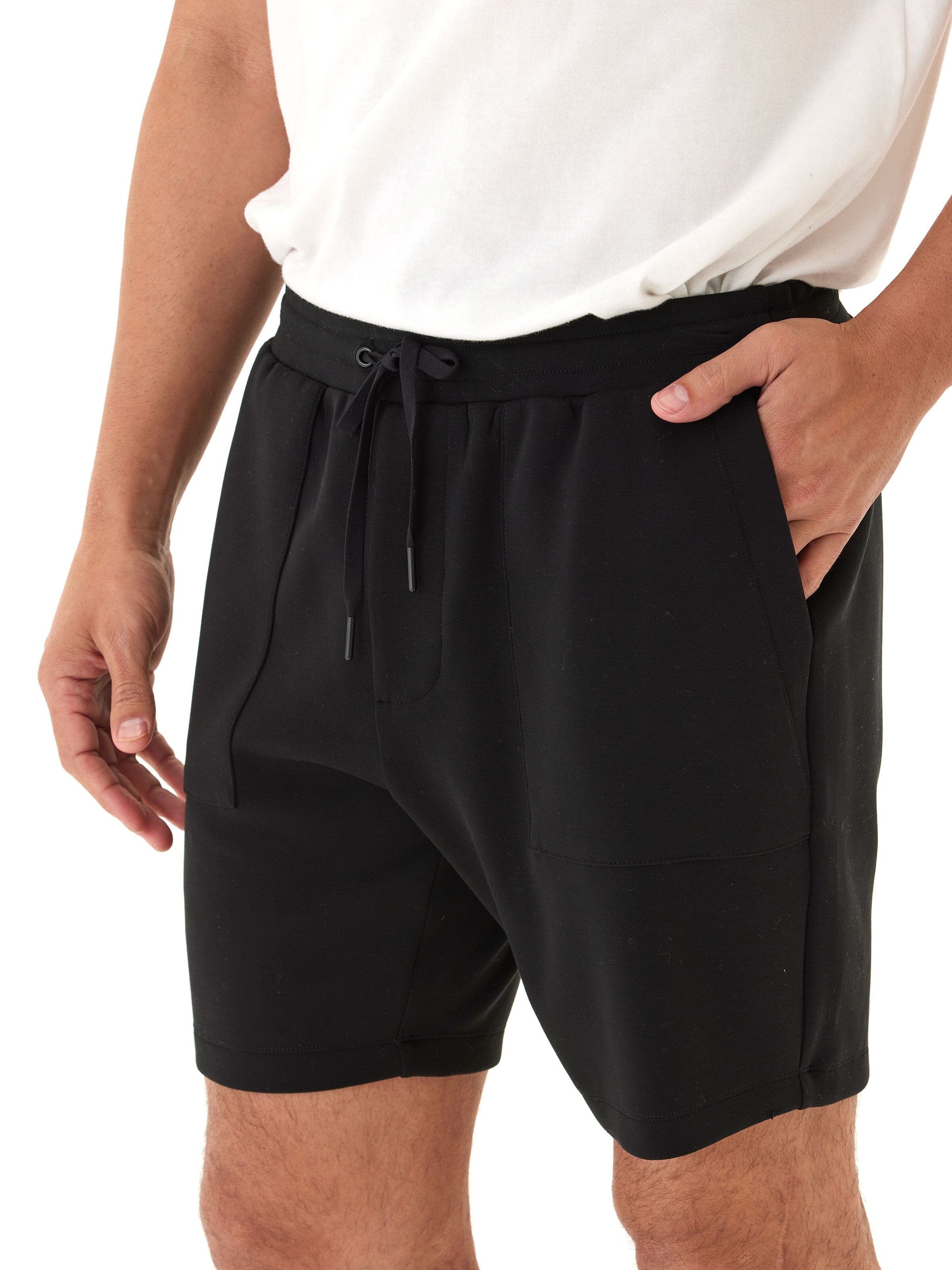 Casper Sueded Modal Relaxed Fit Short - Solid Black