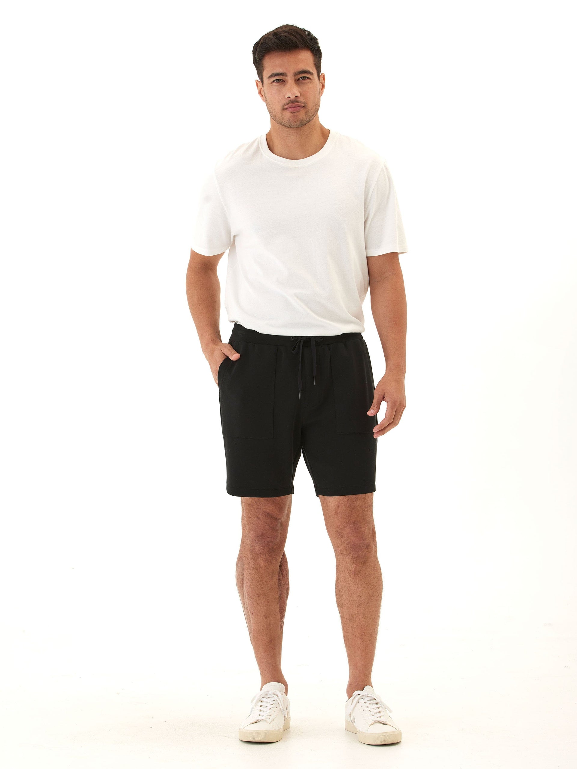Casper Sueded Modal Relaxed Fit Short - Solid Black
