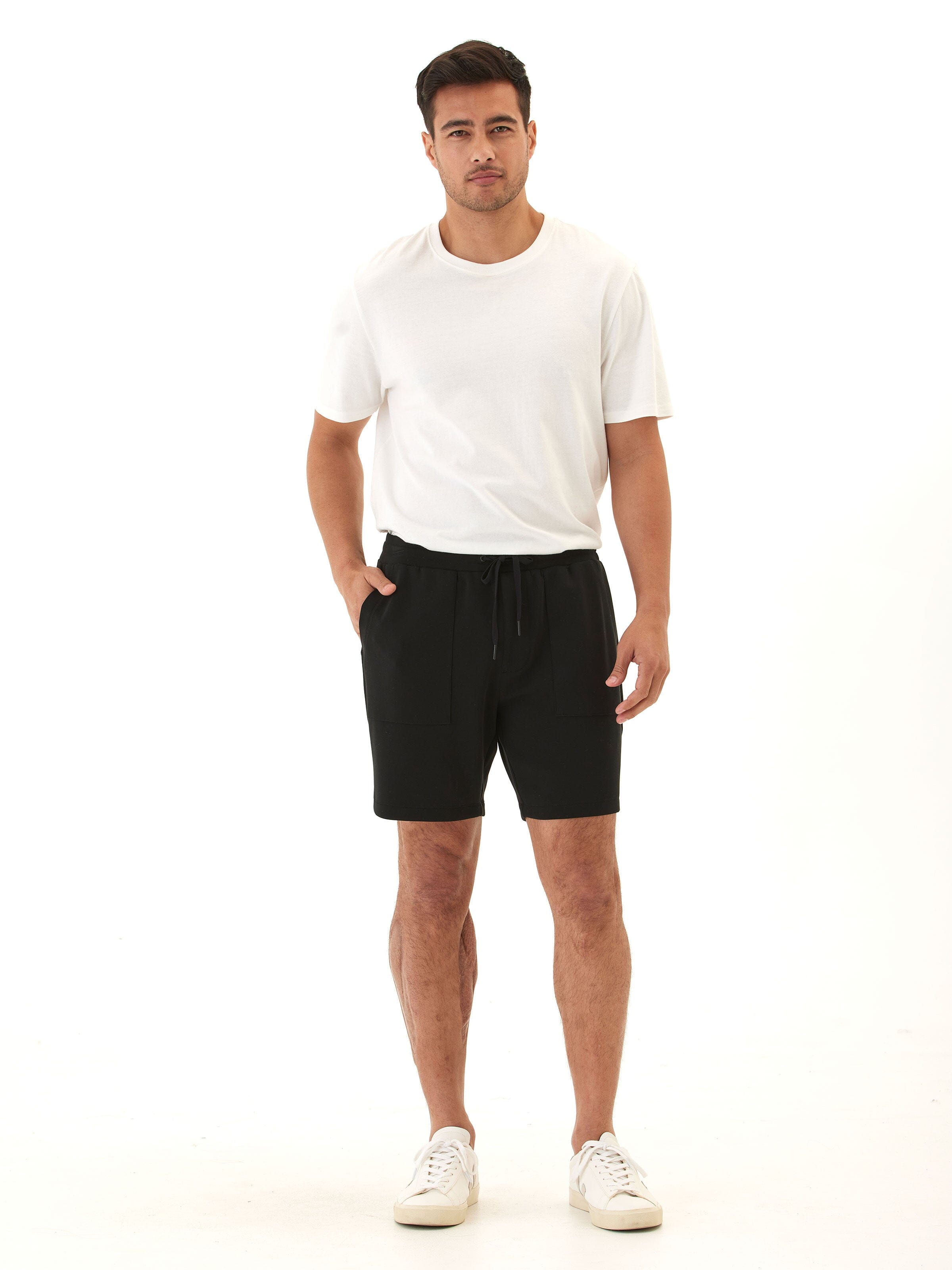 Casper Sueded Modal Relaxed Fit Short - Solid Black