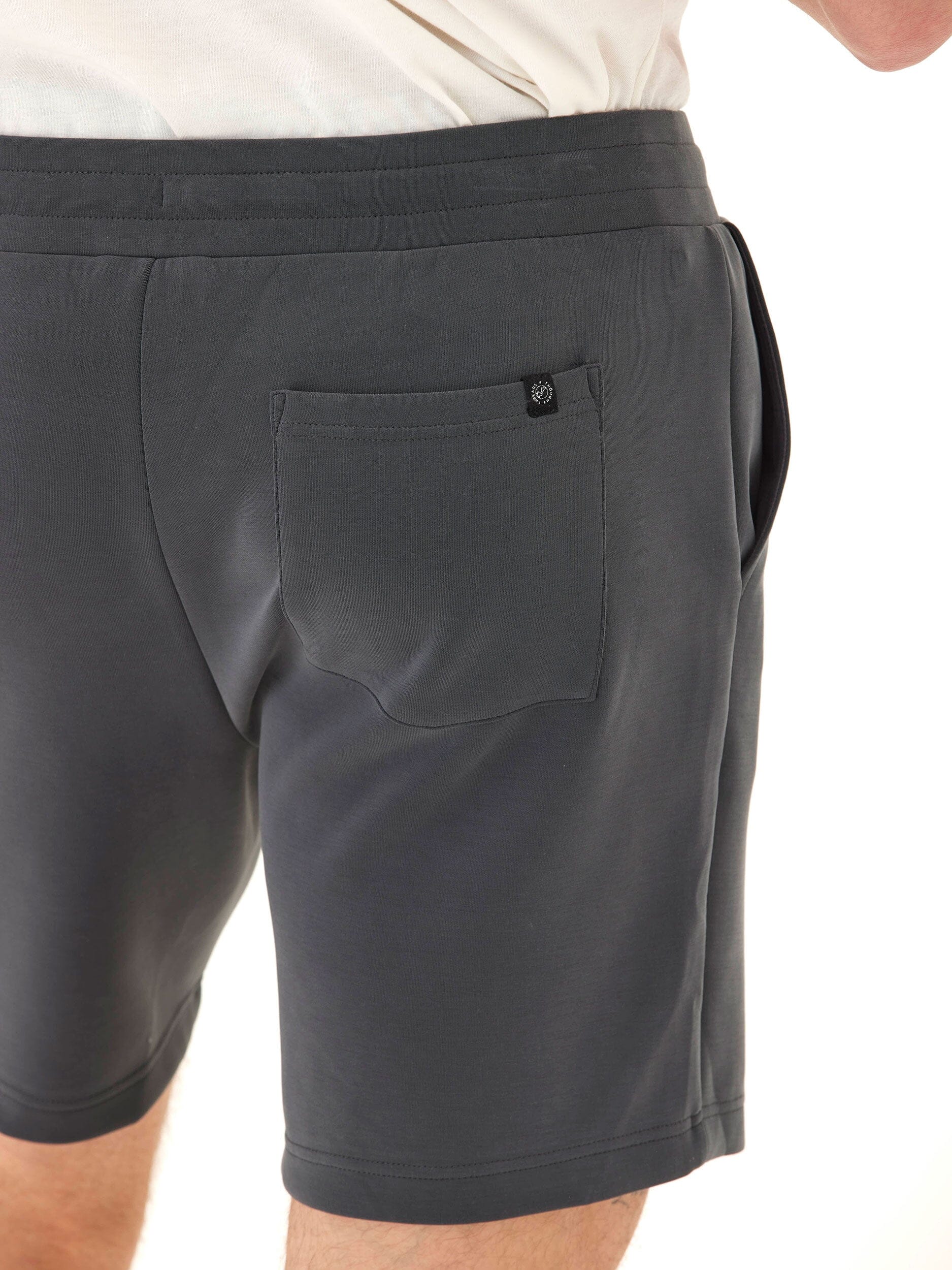 Garrett Sueded Modal Shorts with Elastic Waistband and Pockets