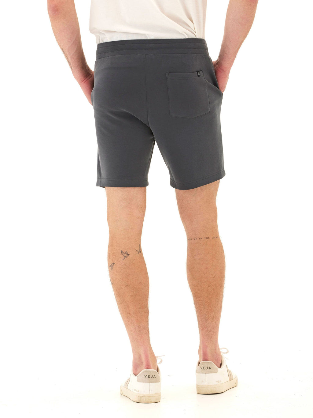 Garrett Sueded Modal Shorts with Elastic Waistband and Pockets