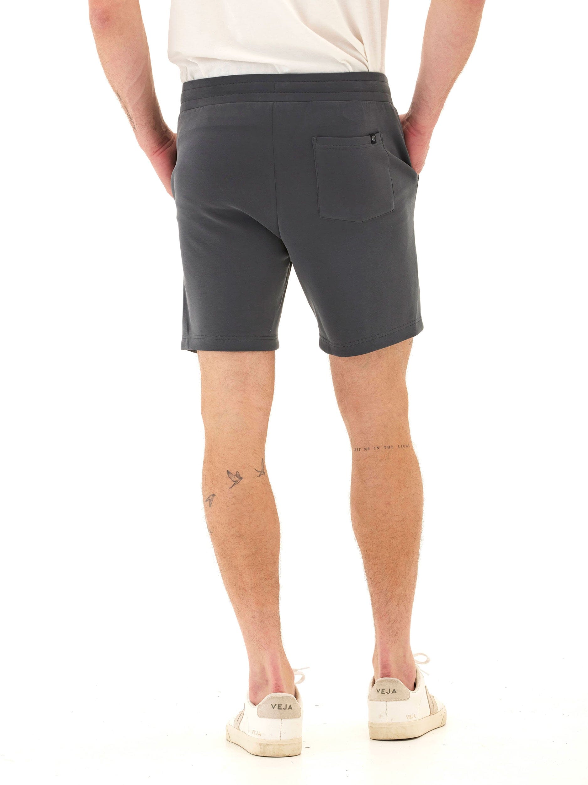 Garrett Sueded Modal Shorts with Elastic Waistband and Pockets