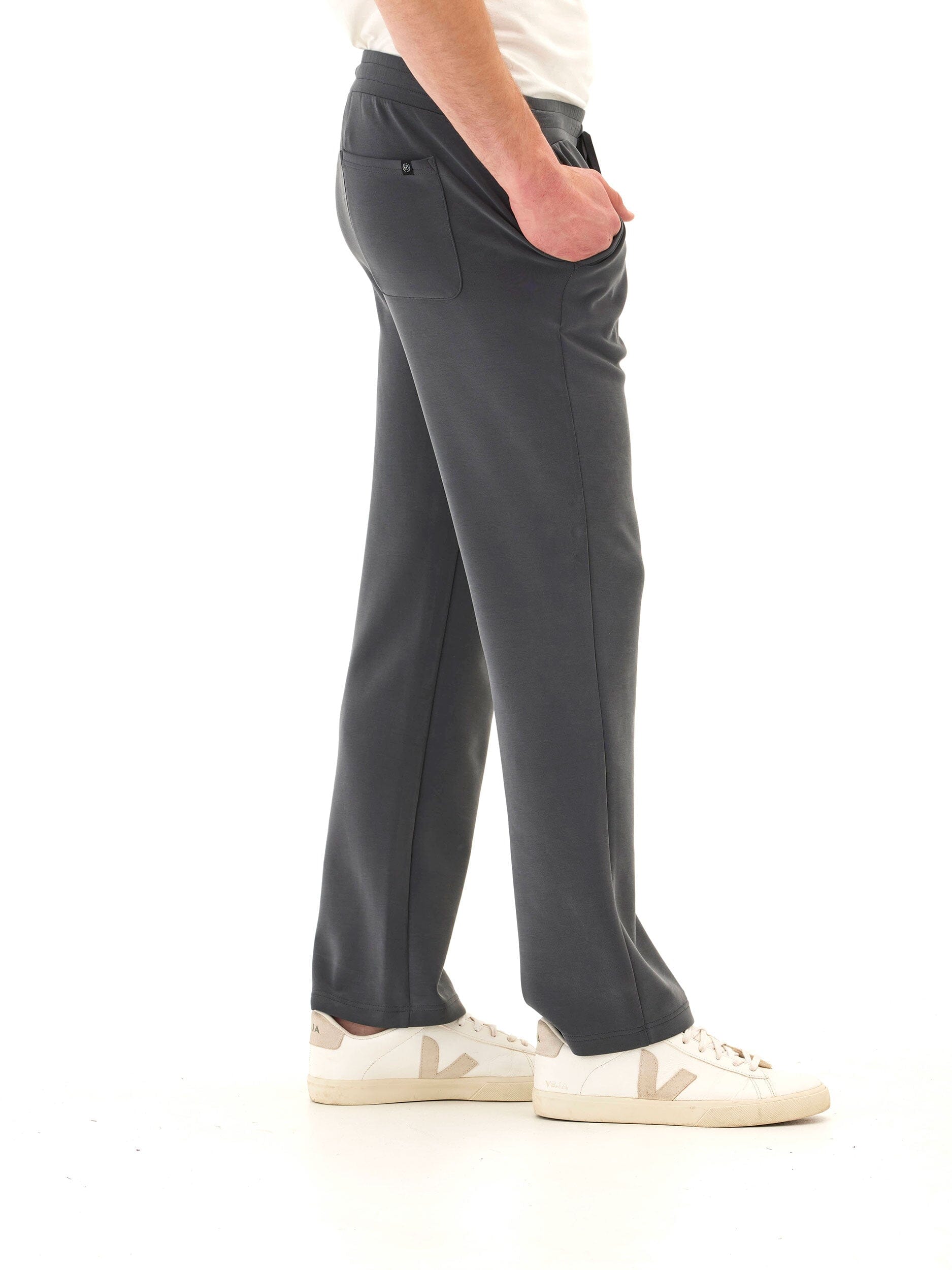 Kevin Sueded Modal Drawstring Pant - Relaxed Straight Leg Lounge