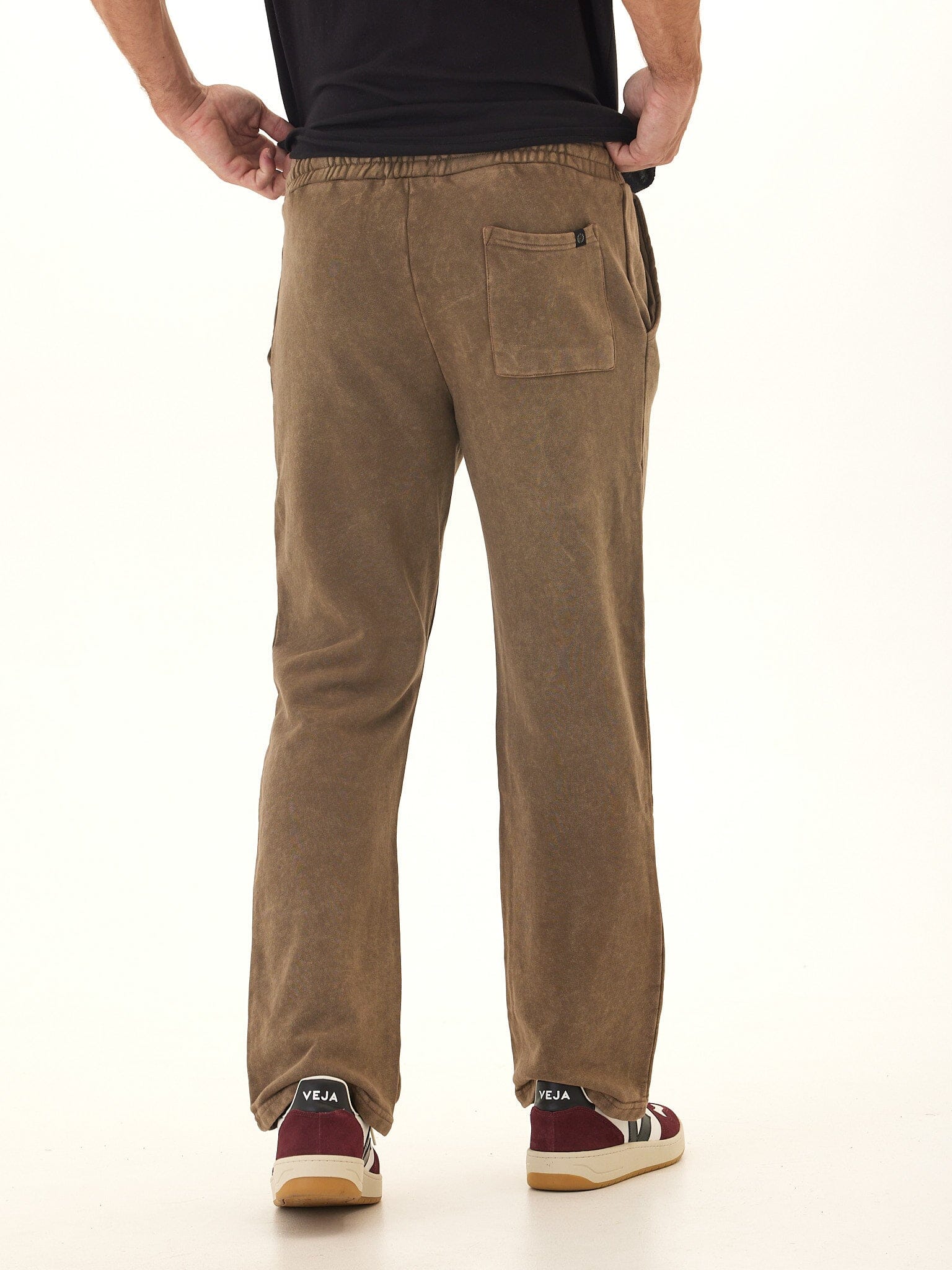 Men's Mineral Wash Cotton Terry Straight Leg Lounge Pant
