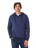 Men's Khris 1/4 zip feather fleece hoodie available in navy blue or black