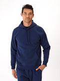 Men's Invincible Fleece Pullover Hoodie in solid navy blue, featuring a front pouch pocket and regular fit.