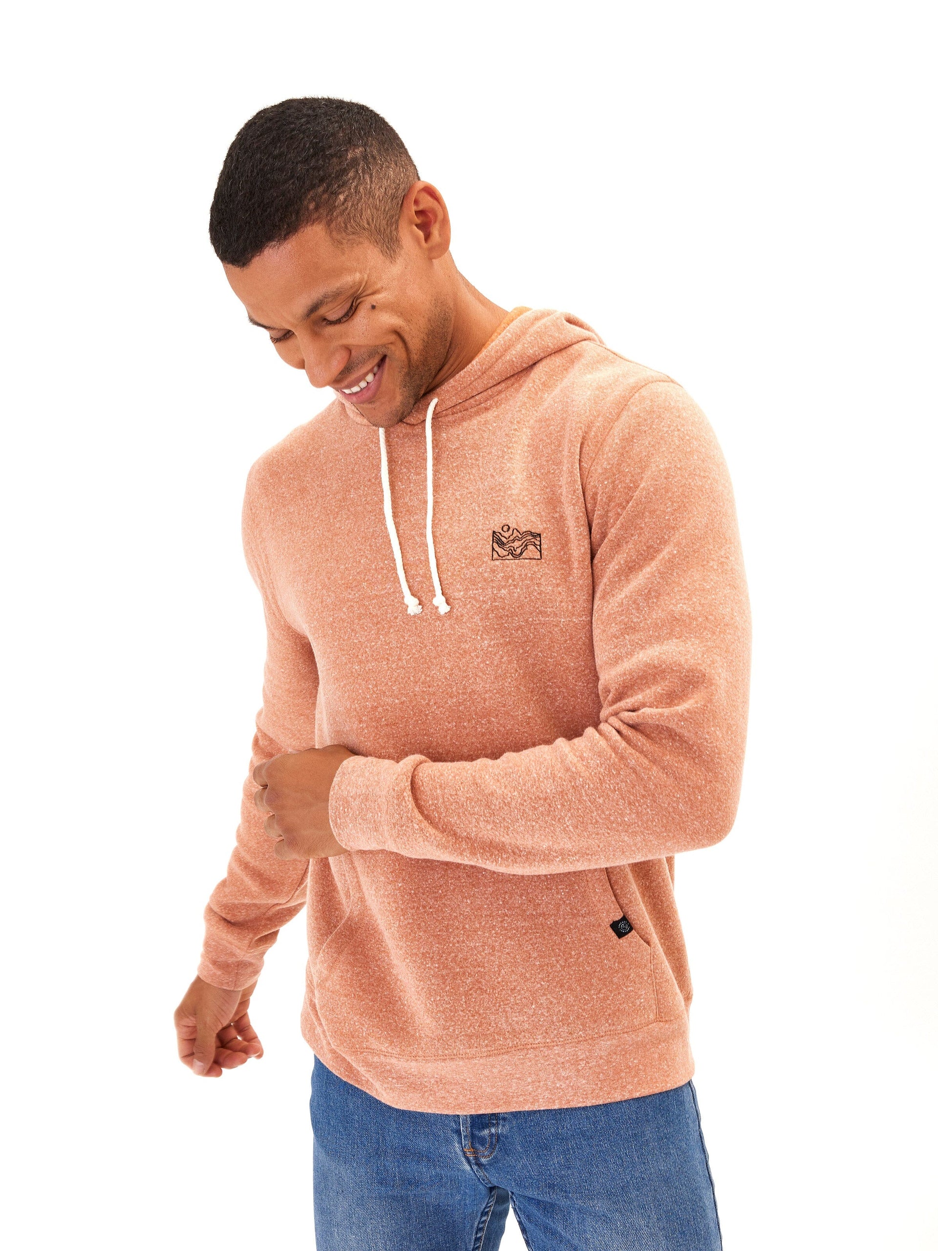 Unisex Embroidered Triblend Fleece Hoodie