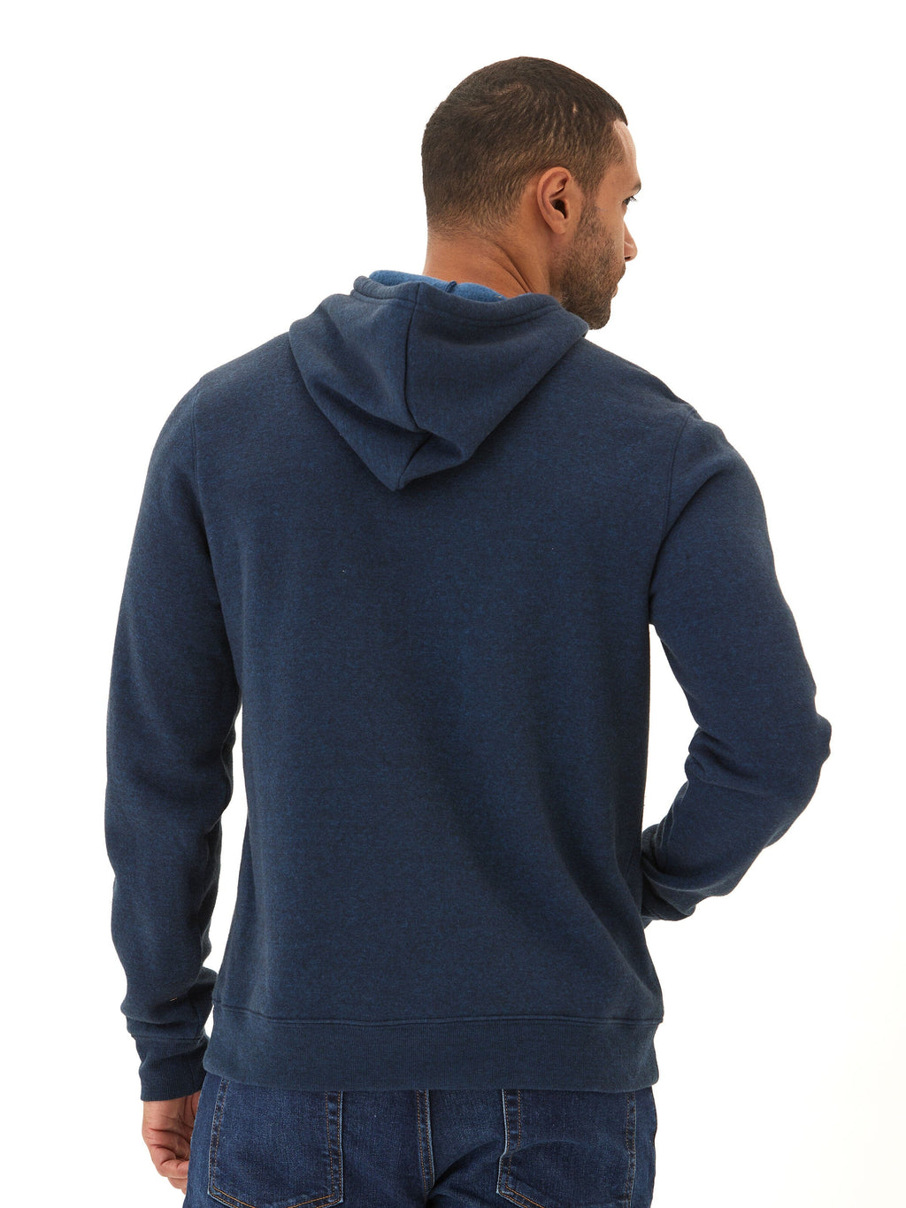 Embroidered Triblend Fleece Pullover Hoodie with Mechanical Stretch