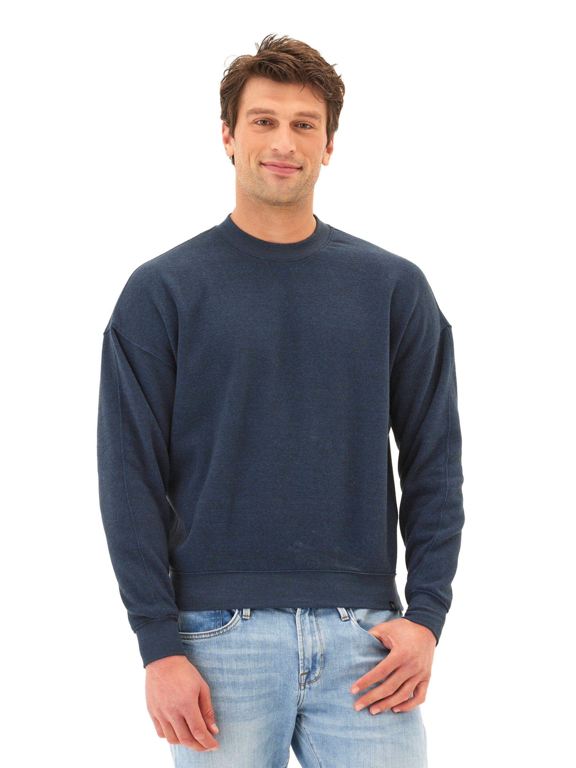 Threads 4 Thought Rudy 2.0 Triblend Fleece Sweatshirt with drop shoulder detail in a neutral tone