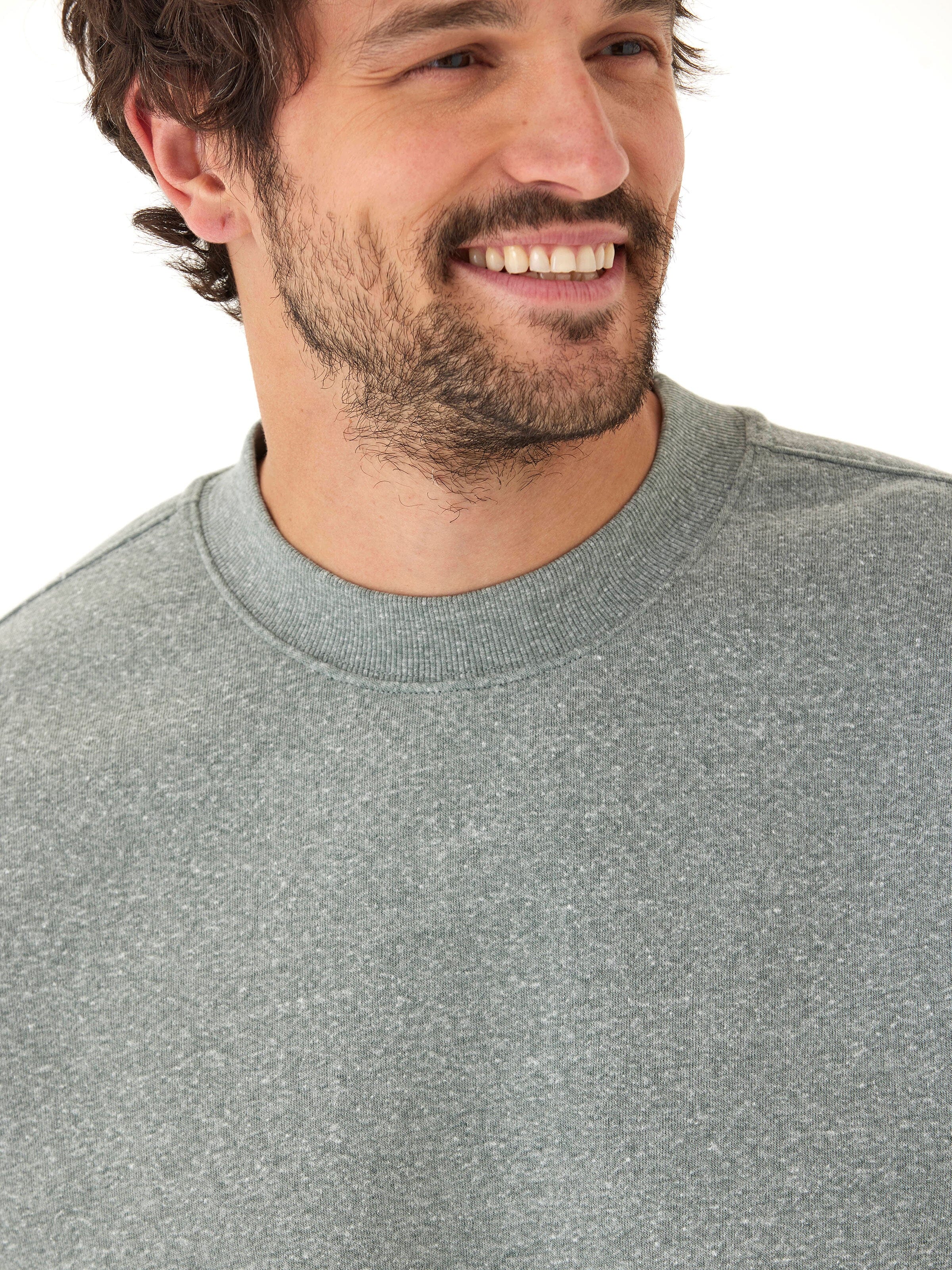 Rudy 2.0 Men's Grey Triblend Fleece Drop Shoulder Sweatshirt