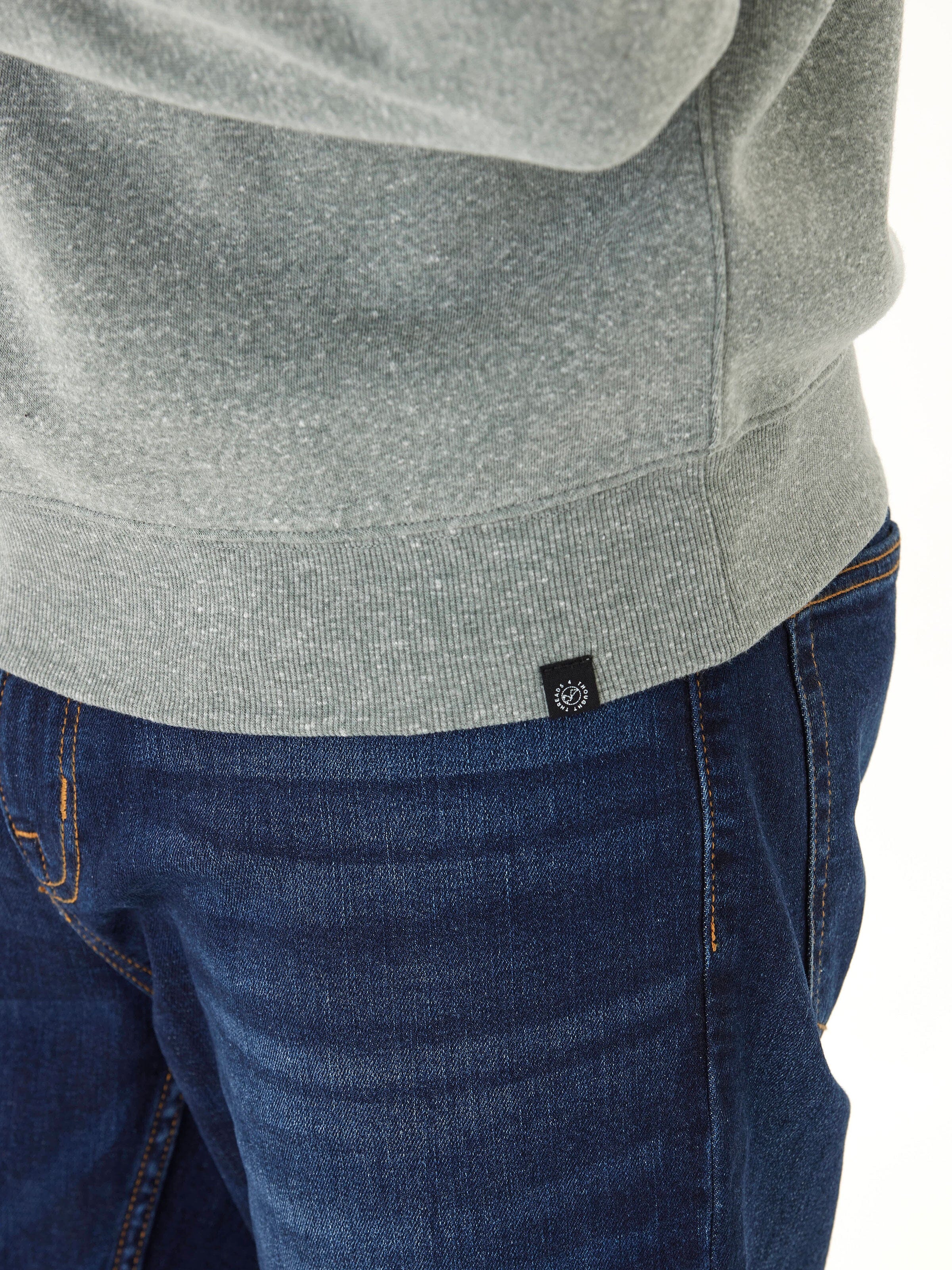 Rudy 2.0 Men's Grey Triblend Fleece Drop Shoulder Sweatshirt
