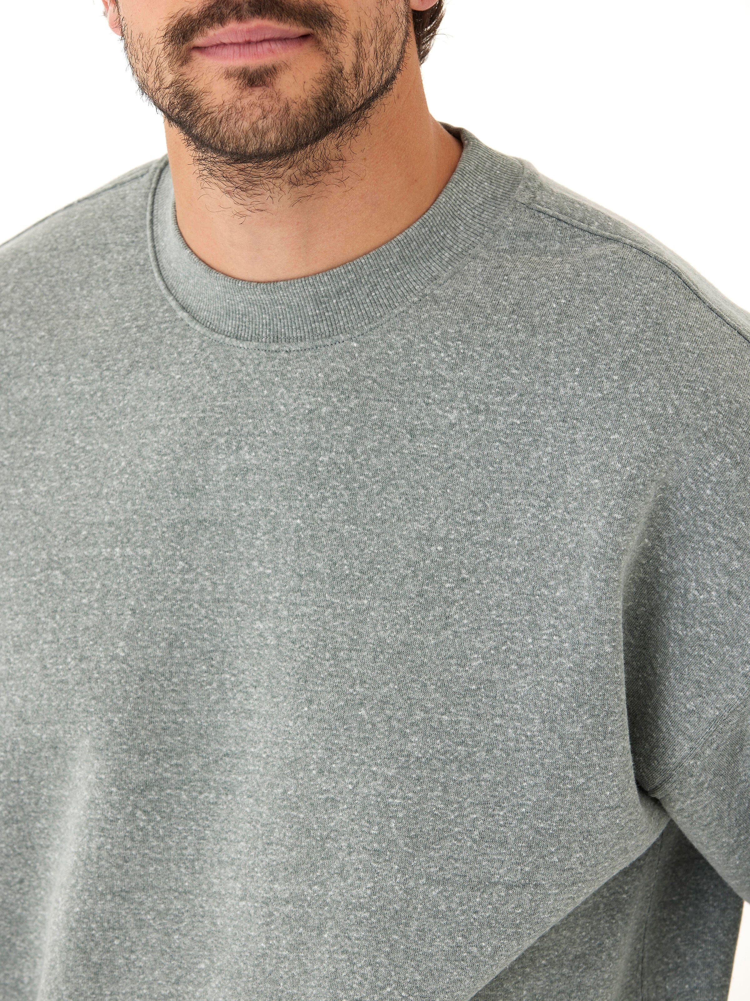Rudy 2.0 Men's Grey Triblend Fleece Drop Shoulder Sweatshirt