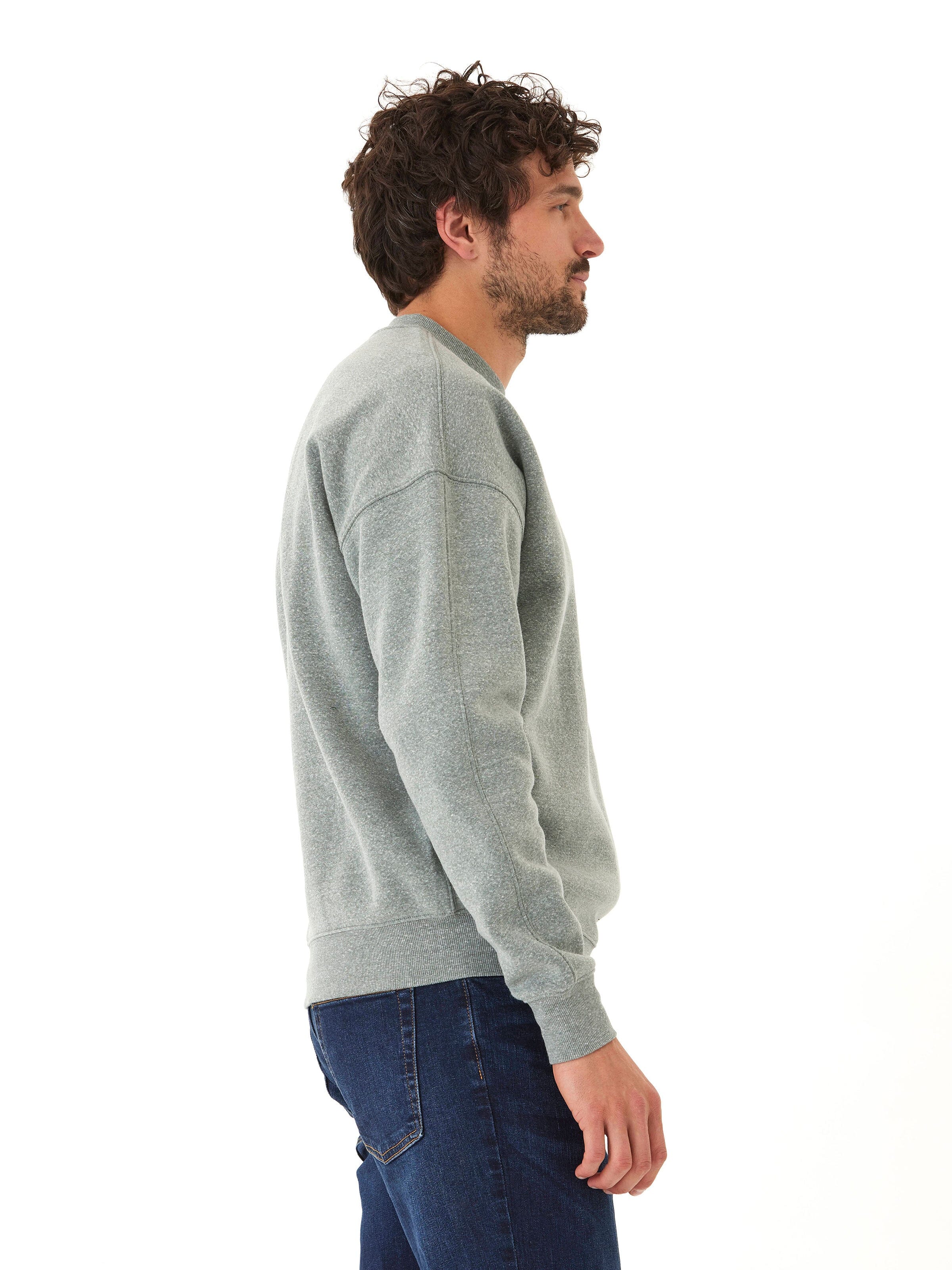 Rudy 2.0 Men's Grey Triblend Fleece Drop Shoulder Sweatshirt