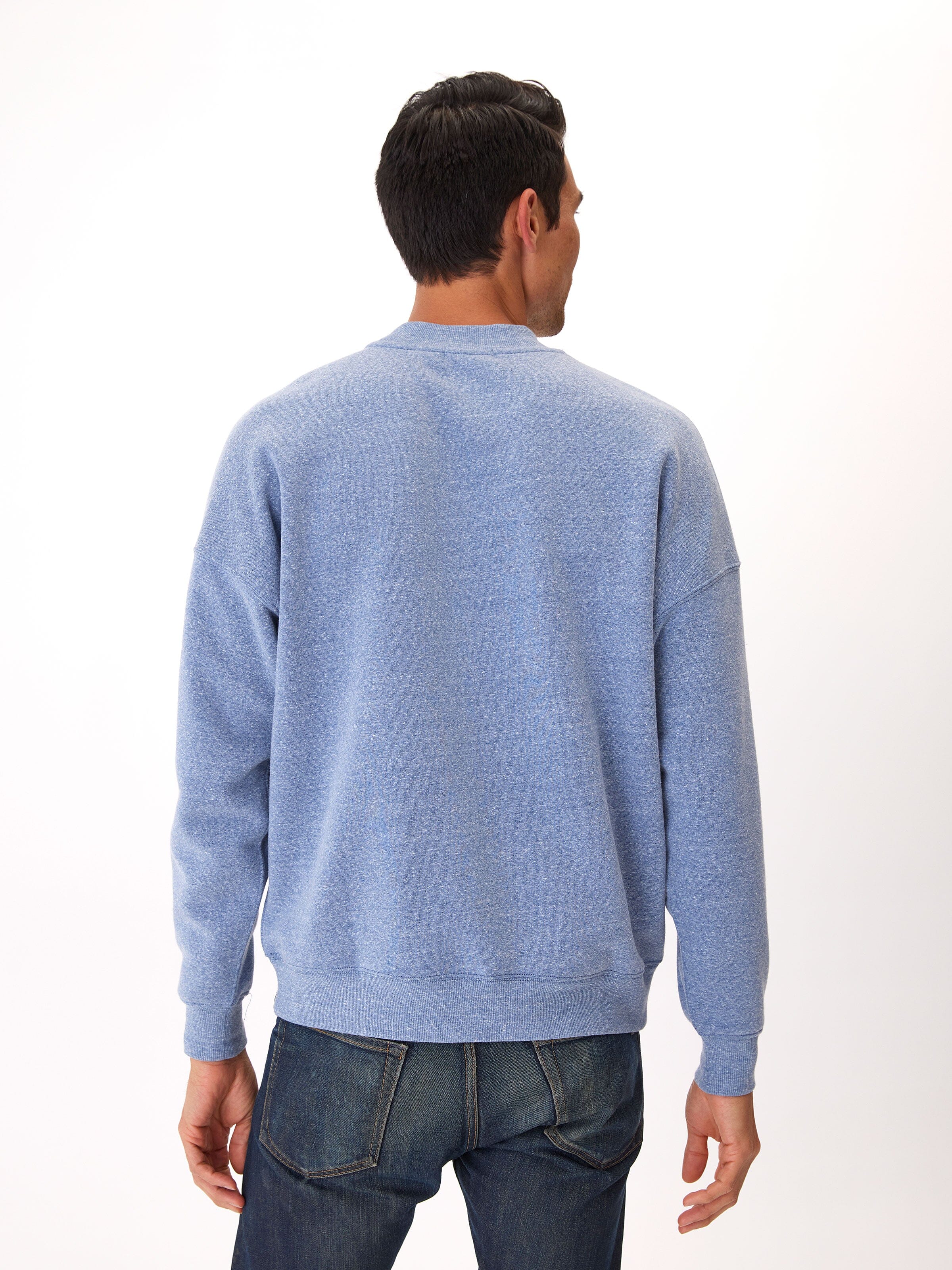 Triblend Fleece Drop Shoulder Sweatshirt with Brushed Back Interior