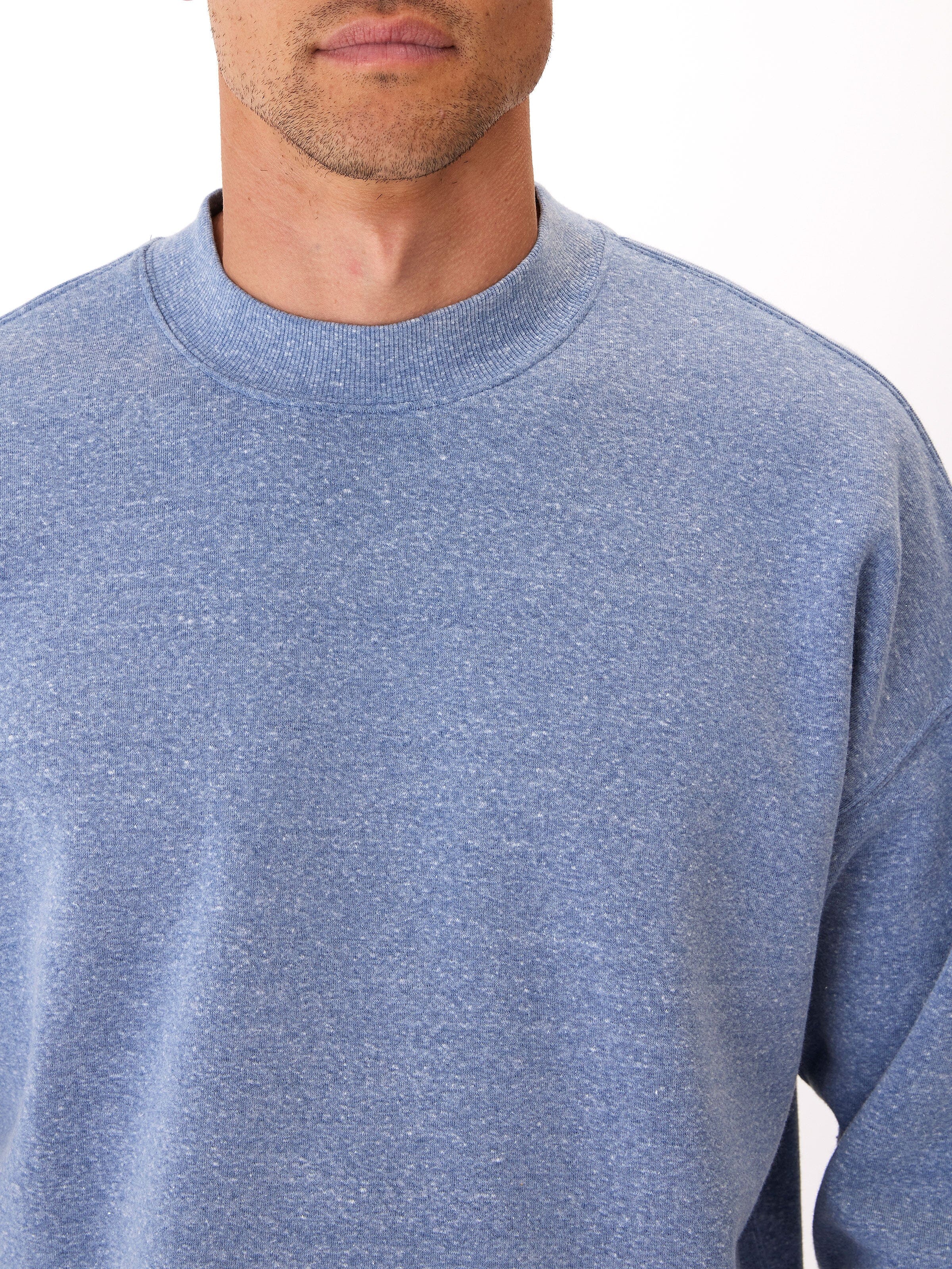 Triblend Fleece Drop Shoulder Sweatshirt with Brushed Back Interior