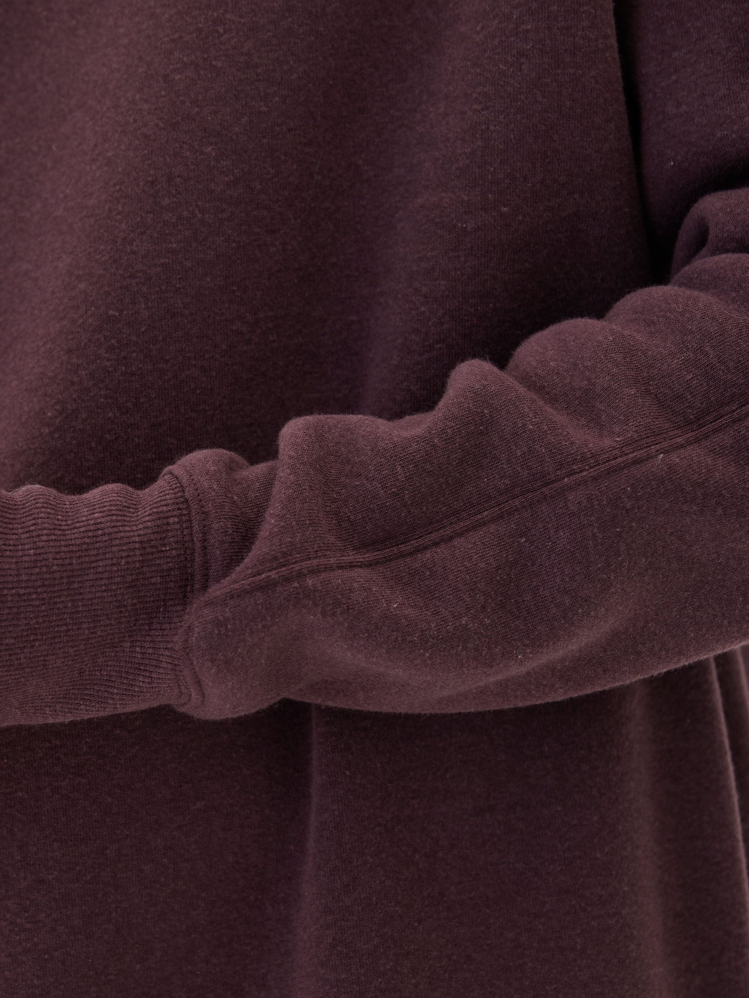 Rudy Triblend Fleece Drop Shoulder Sweatshirt in Maroon and Burgundy