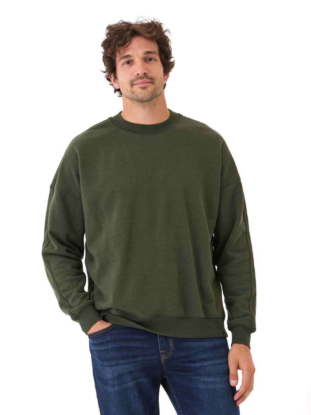 Rudy Triblend Fleece Drop Shoulder Sweatshirt - Sustainable Comfort
