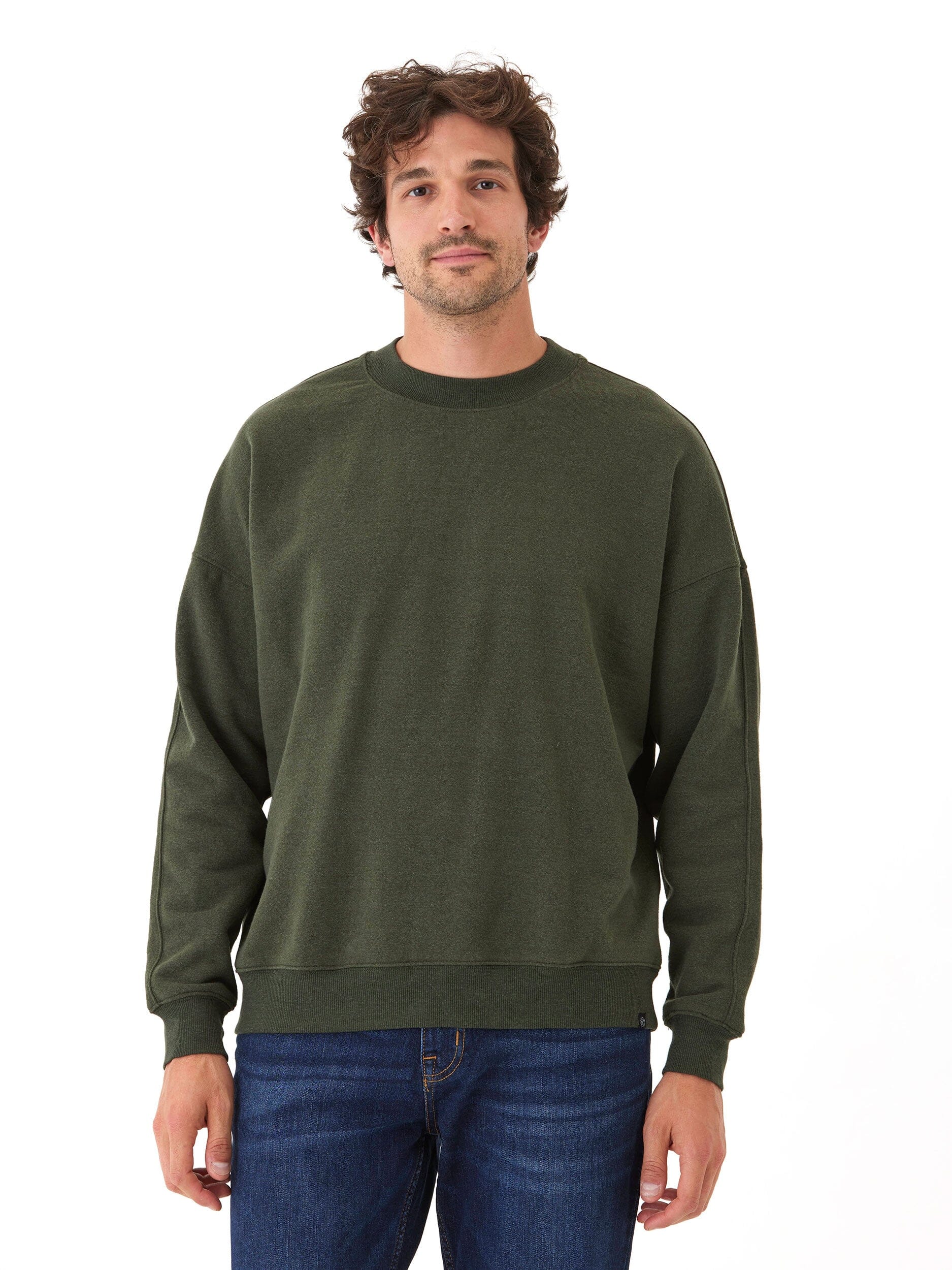 Rudy Triblend Fleece Drop Shoulder Sweatshirt - Sustainable Comfort