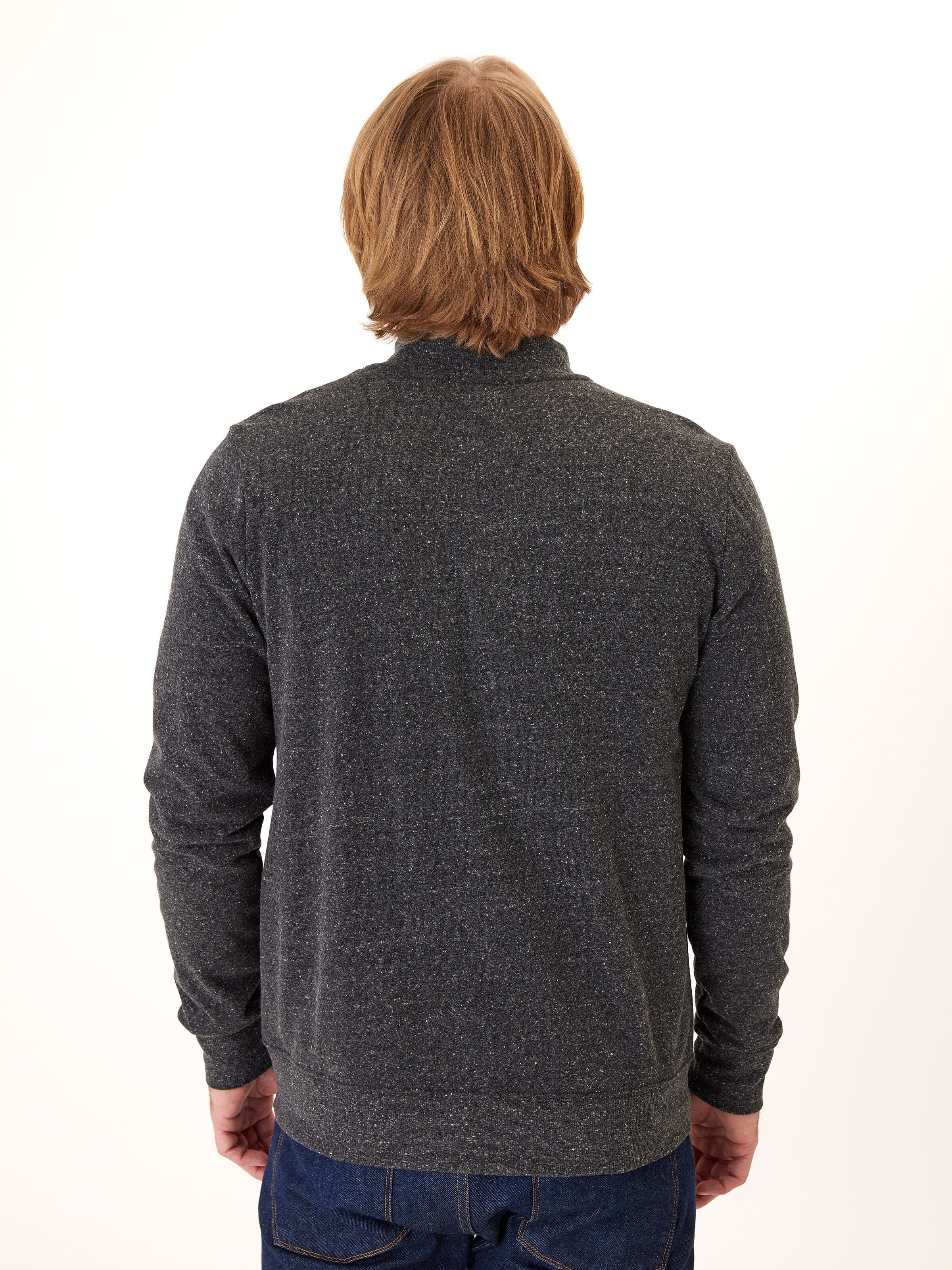 Men's Triblend Fleece Full Zip Jacket - Athletic Casual Outerwear