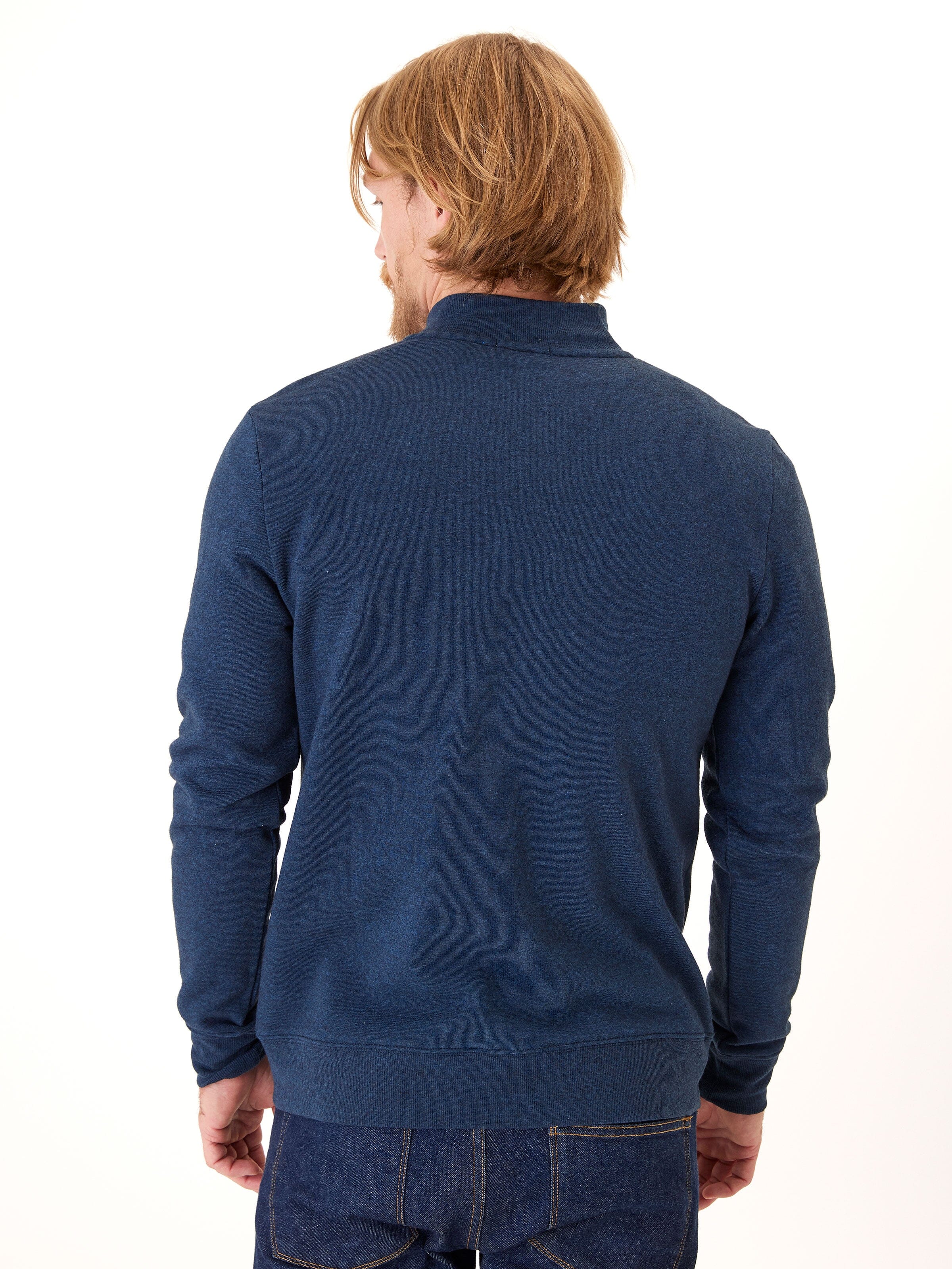 Men’s Brandon Triblend Fleece Full Zip Jacket in Heathered Navy