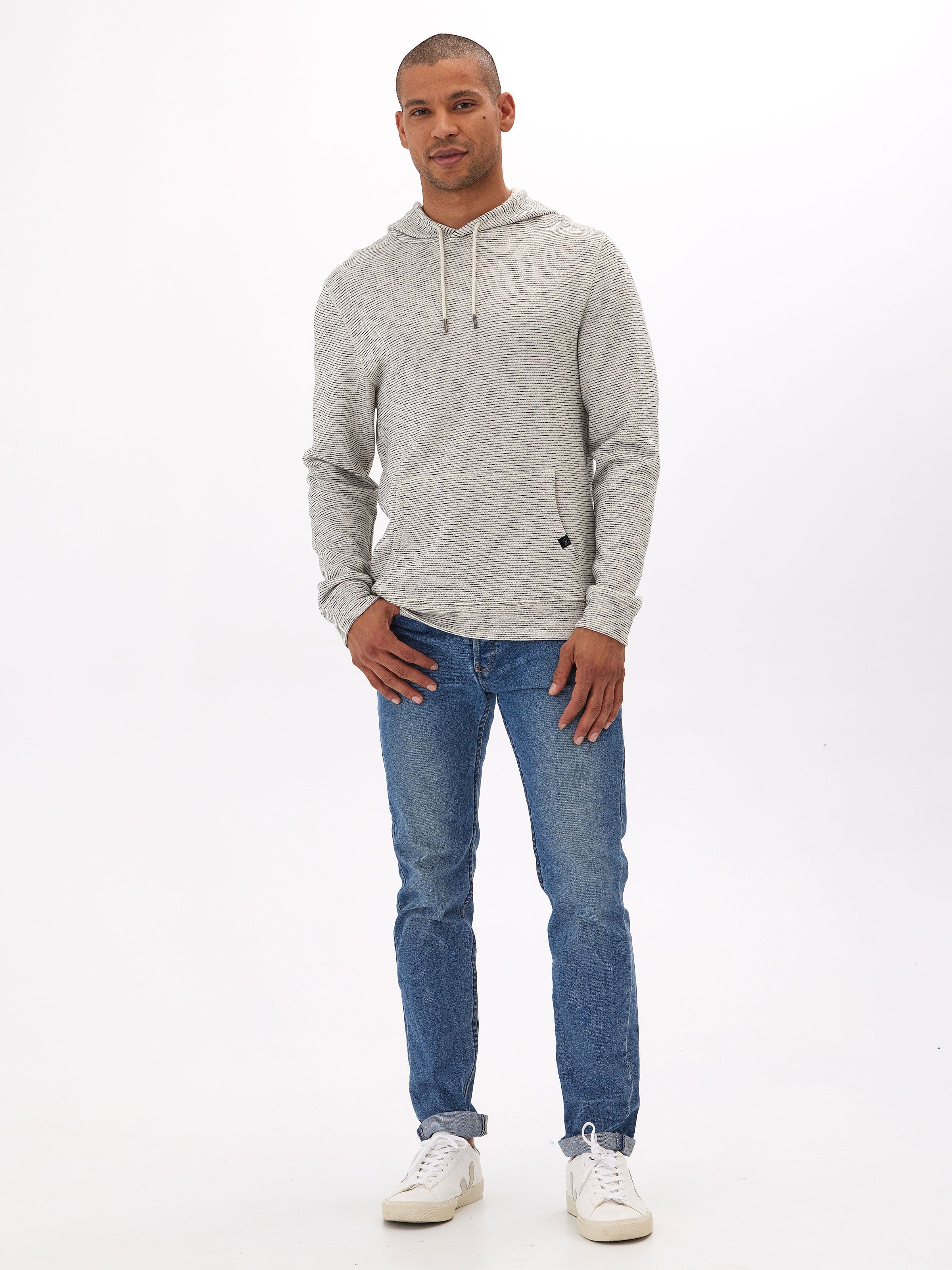Nico Striped Terry Pullover Hoodie