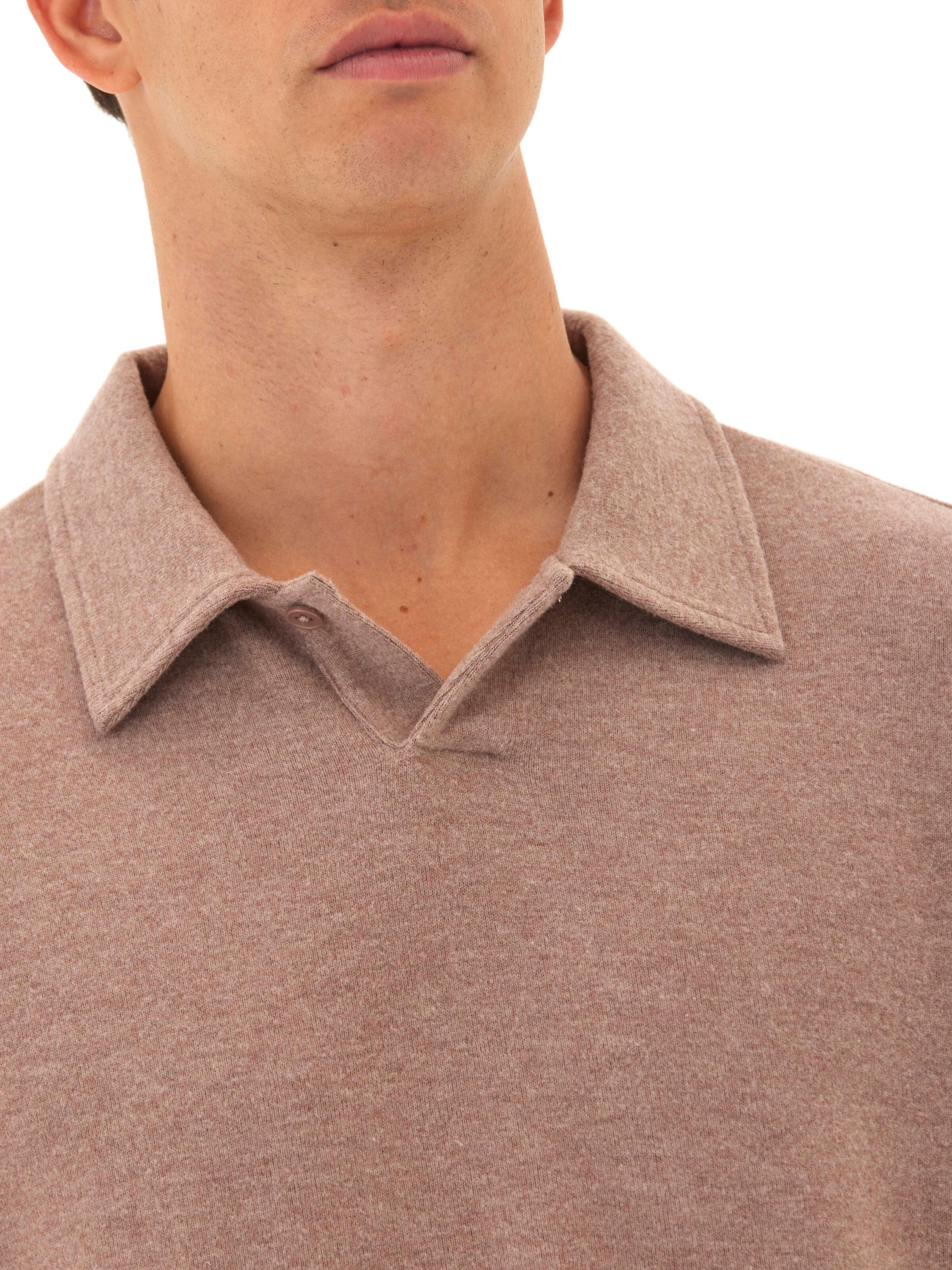 Sweater Knit Pullover Polo with Relaxed Fit and Classic Design