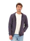 Jordyn Stripe Terry Full Zip hoodie in organic cotton with a relaxed fit and stripe texture.